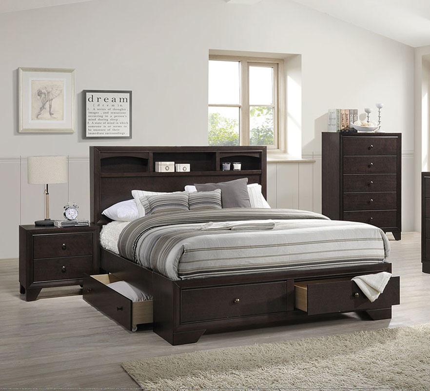 

    
Poundex Furniture F9326 Storage Bed Brown F9326EK
