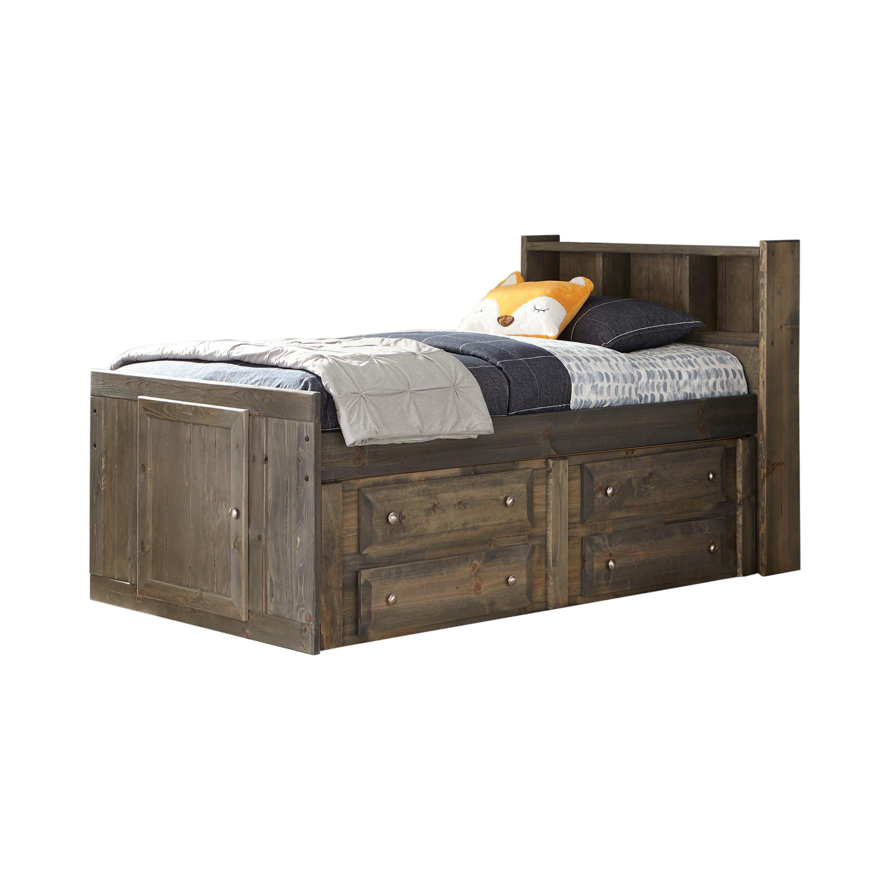 Transitional Storage Bed 400839T Wrangle Hill 400839T in Gunsmoke 