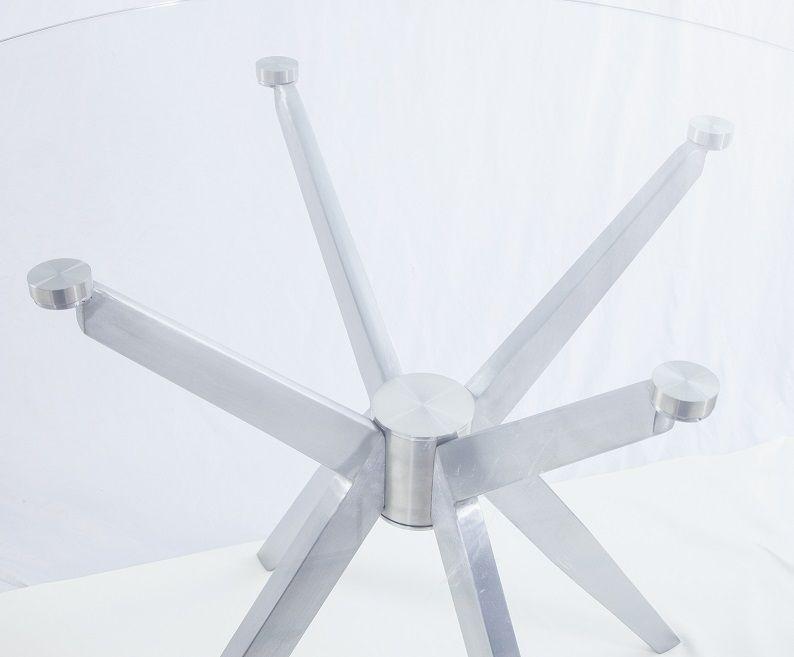 

    
Modern Brushed Stainless Steel Dining Table by VIG Modrest Dallas
