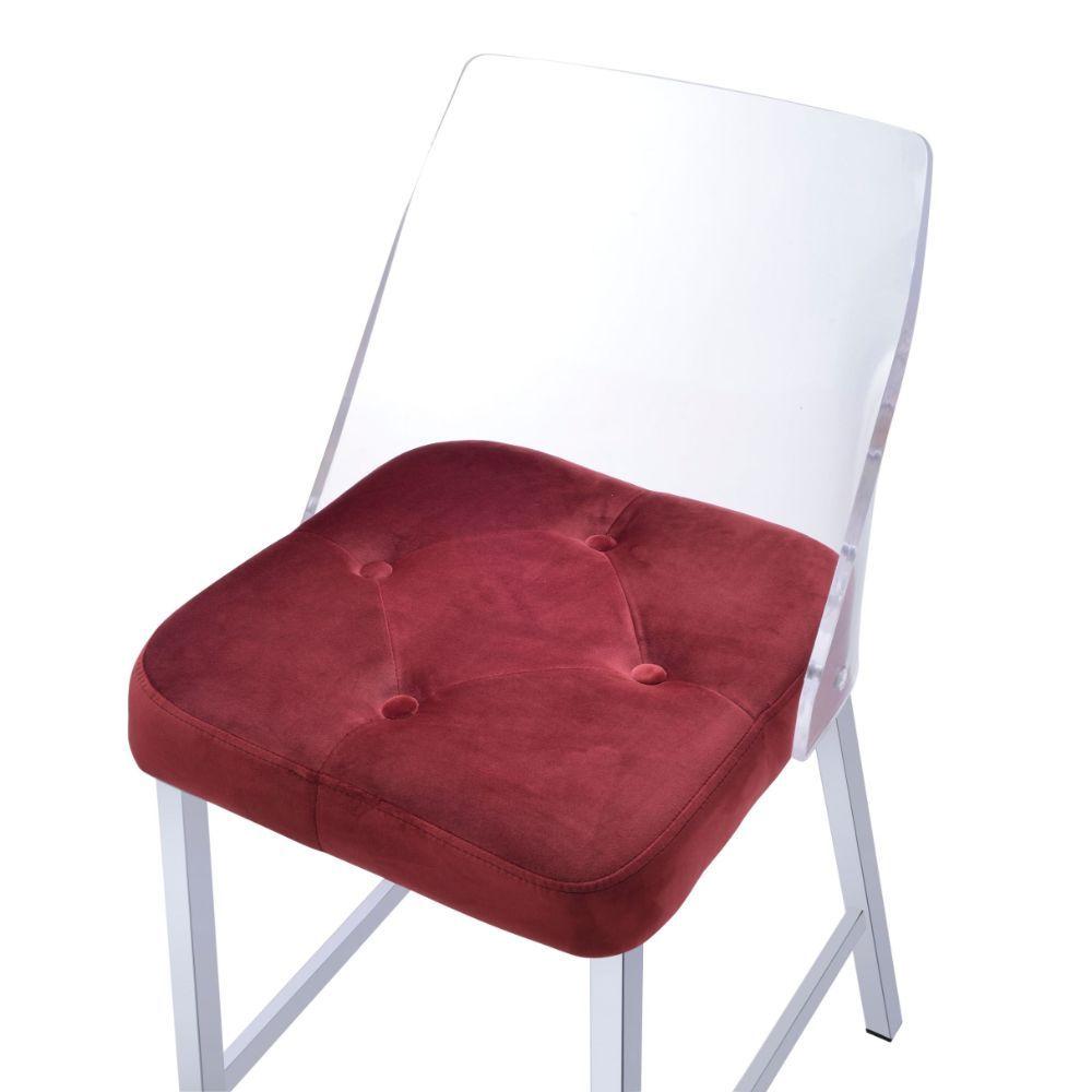 

                    
Acme Furniture Nadie II Dining Chair Set Burgundy Velvet Purchase 
