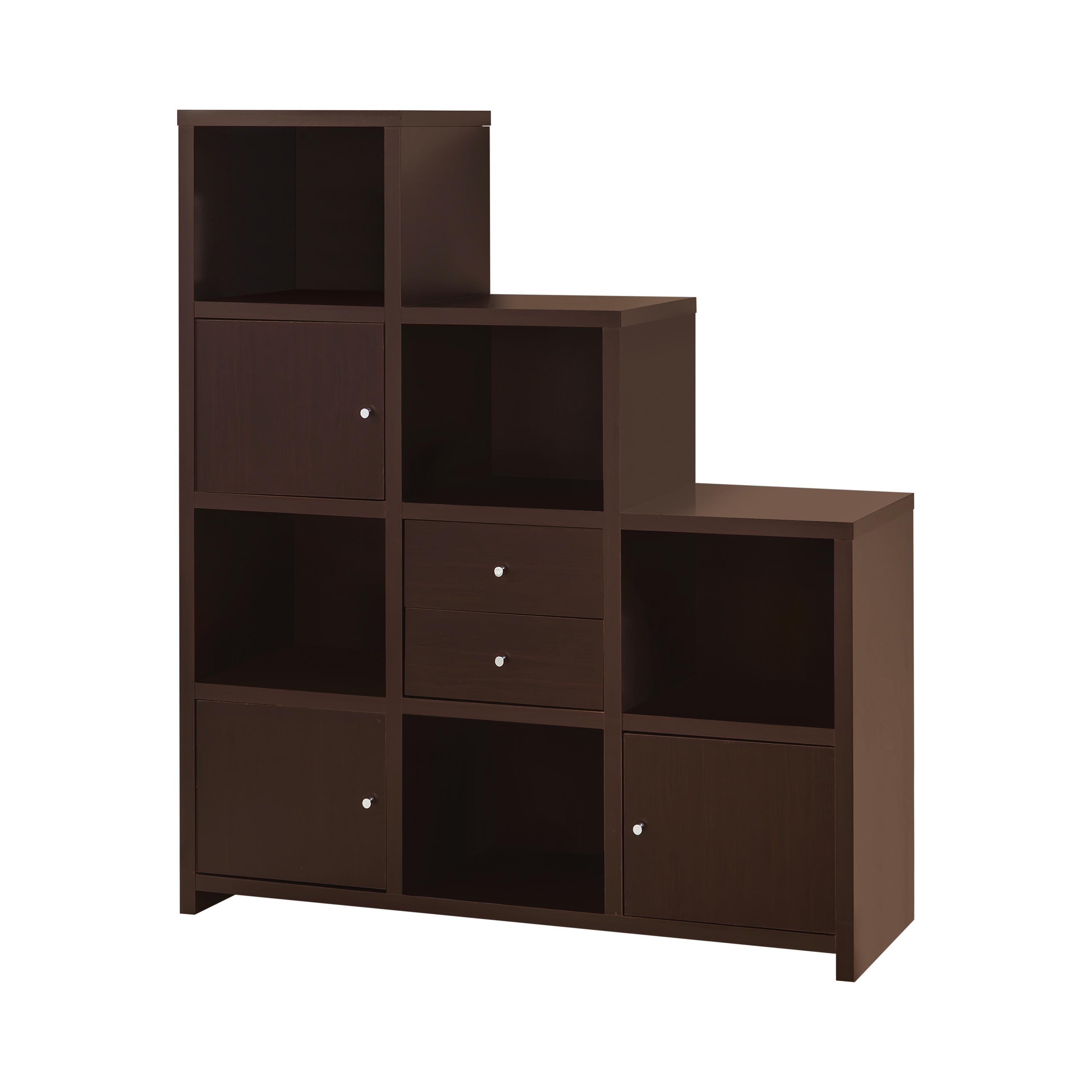 Modern Bookcase 801170 Spencer 801170 in Cappuccino 