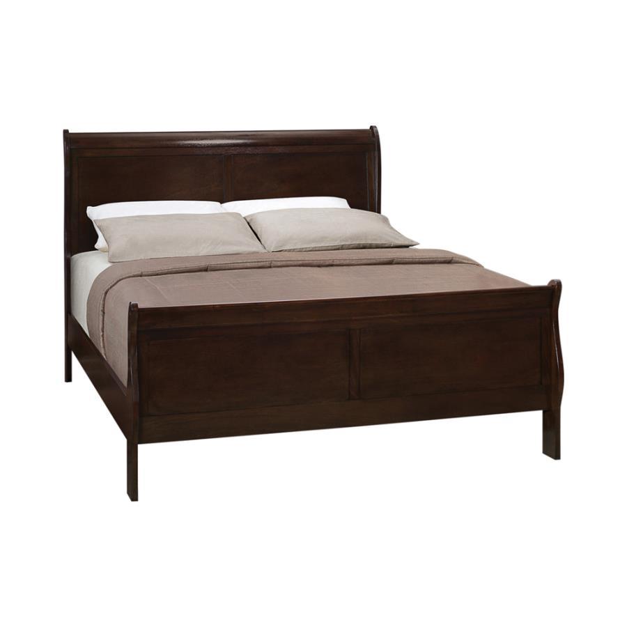 Traditional Bed 202411F Louis Philippe 202411F in Cappuccino 