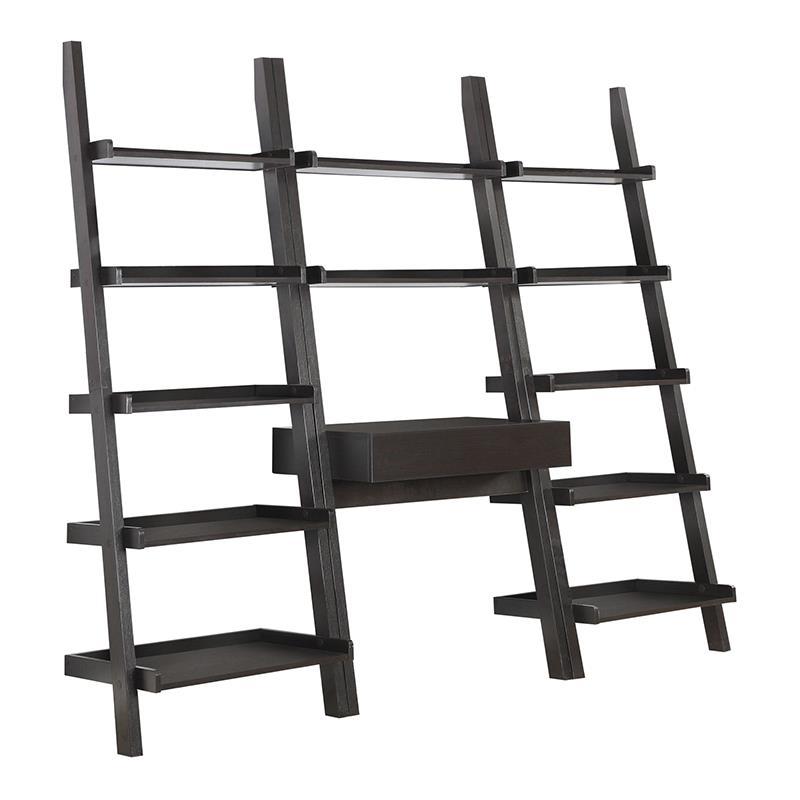 Modern Ladder Desk Set 801373-S3 Colella 801373-S3 in Cappuccino 