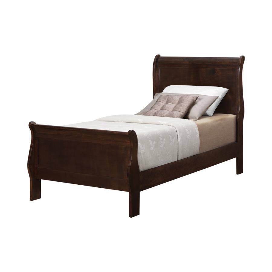 Traditional Bed 202411T Louis Philippe 202411T in Cappuccino 