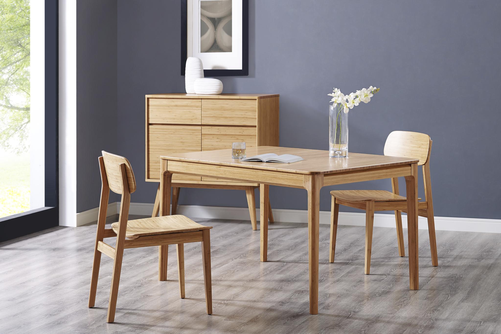 Bamboo 50/68 Dining Table Set 6P Caramelized w/ Sideboard Mija by  Greenington – buy online on NY Furniture Outlet