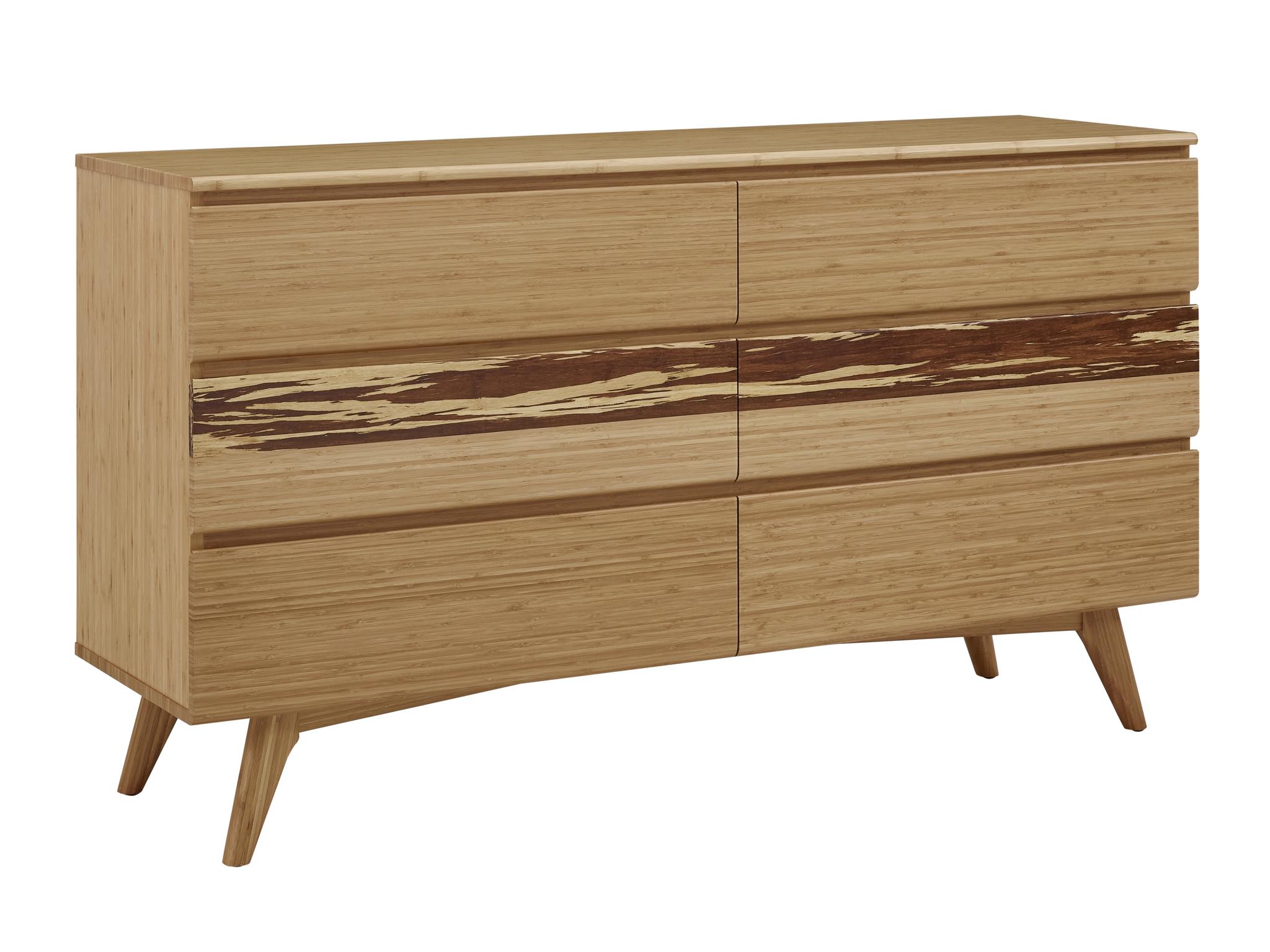 

    
Bamboo 6 Drawer Double Dresser Caramelized Modern Azara by Greenington
