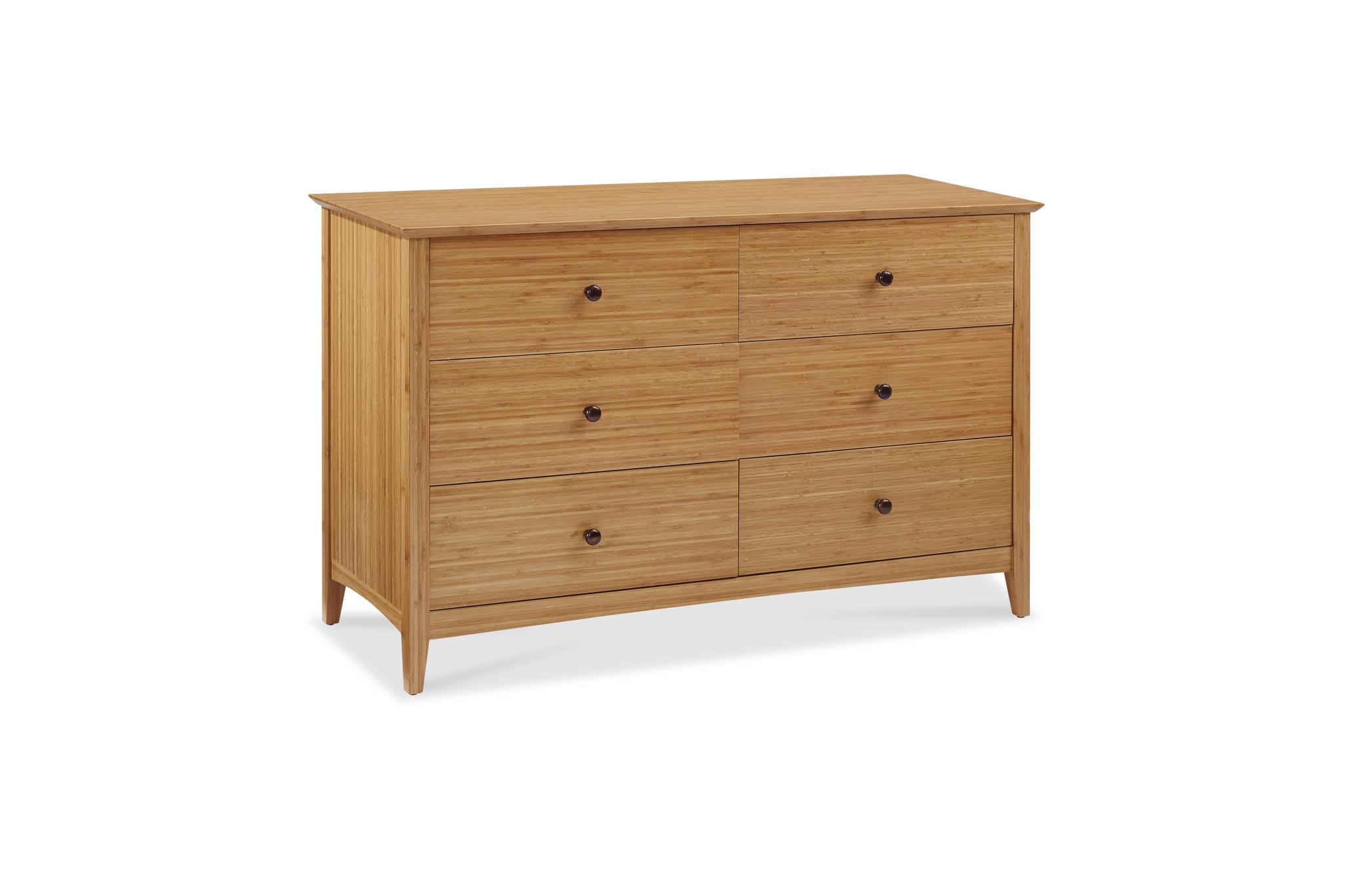 Modern Double Dresser Willow ECO05CA in Caramelized, Brown 