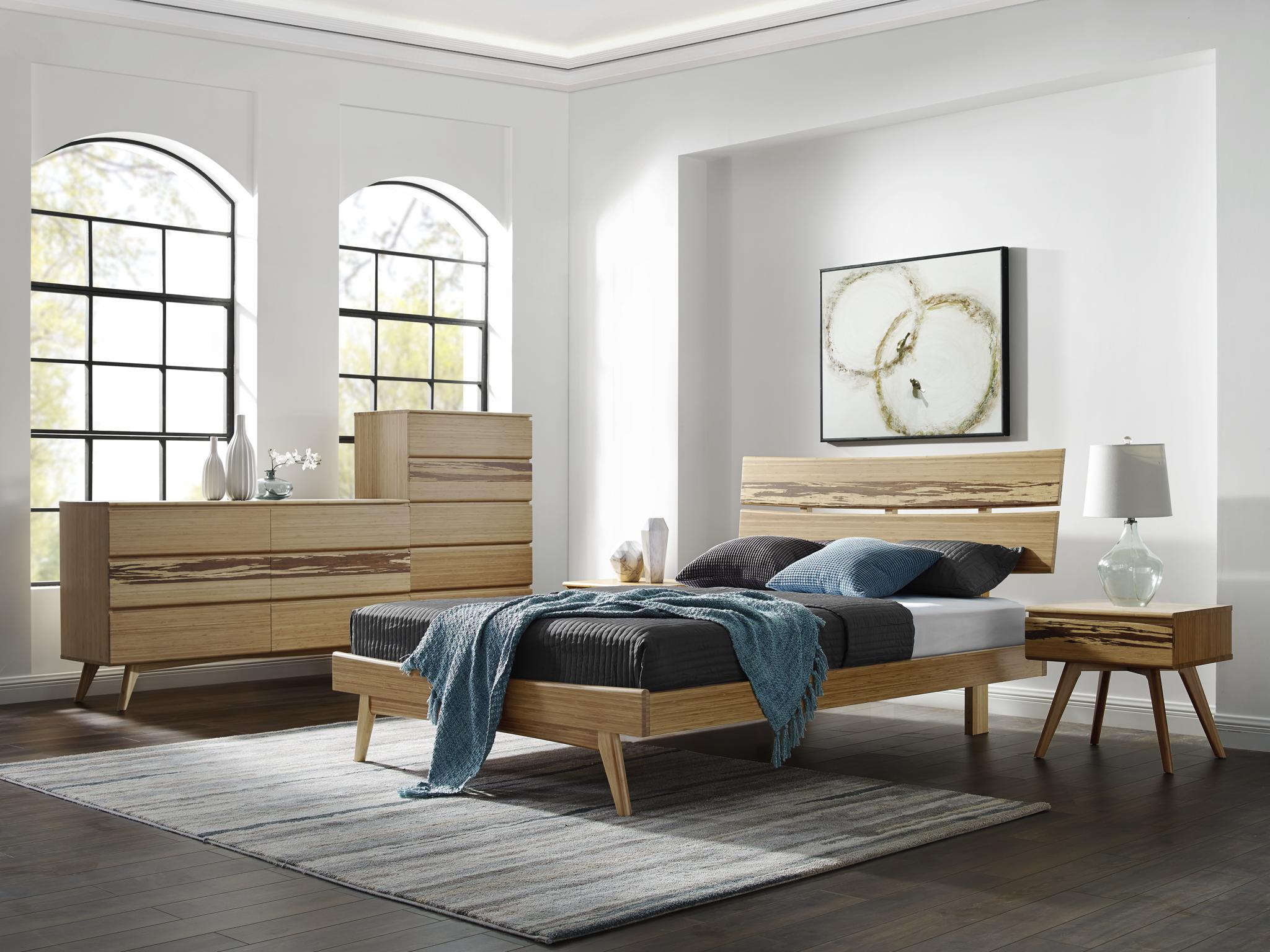 

    
Bamboo Cal King Platform Bed Caramelized Modern Azara by Greenington
