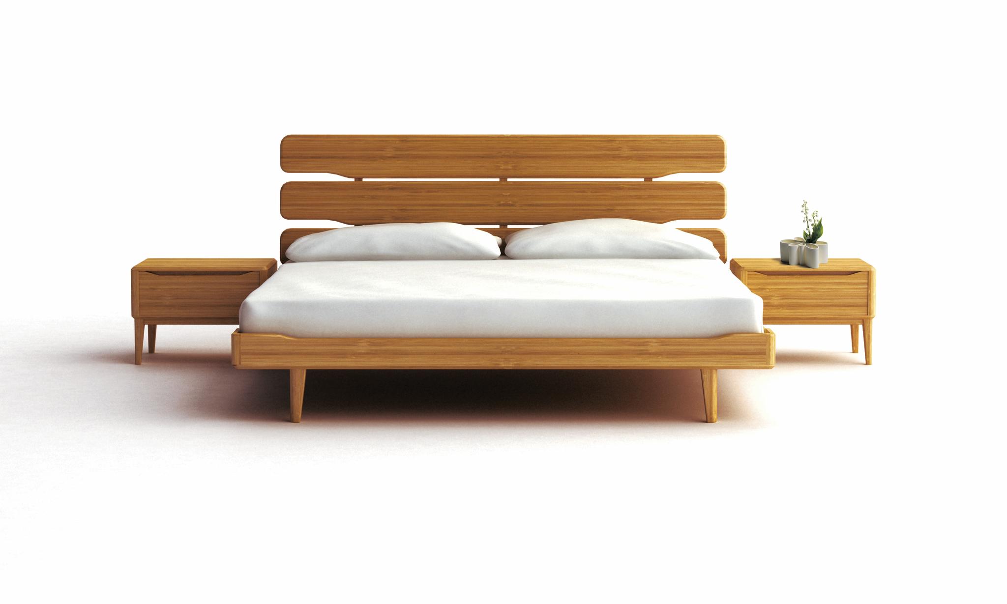 

    
Bamboo King Platform Bedroom Set 3Pcs Caramelized Modern Currant by Greenington

