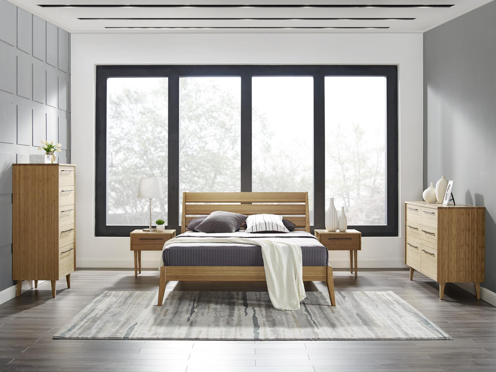 

    
 Shop  Bamboo King Platform Bedroom Set 5Pcs w/Caramelized Modern Sienna by Greenington
