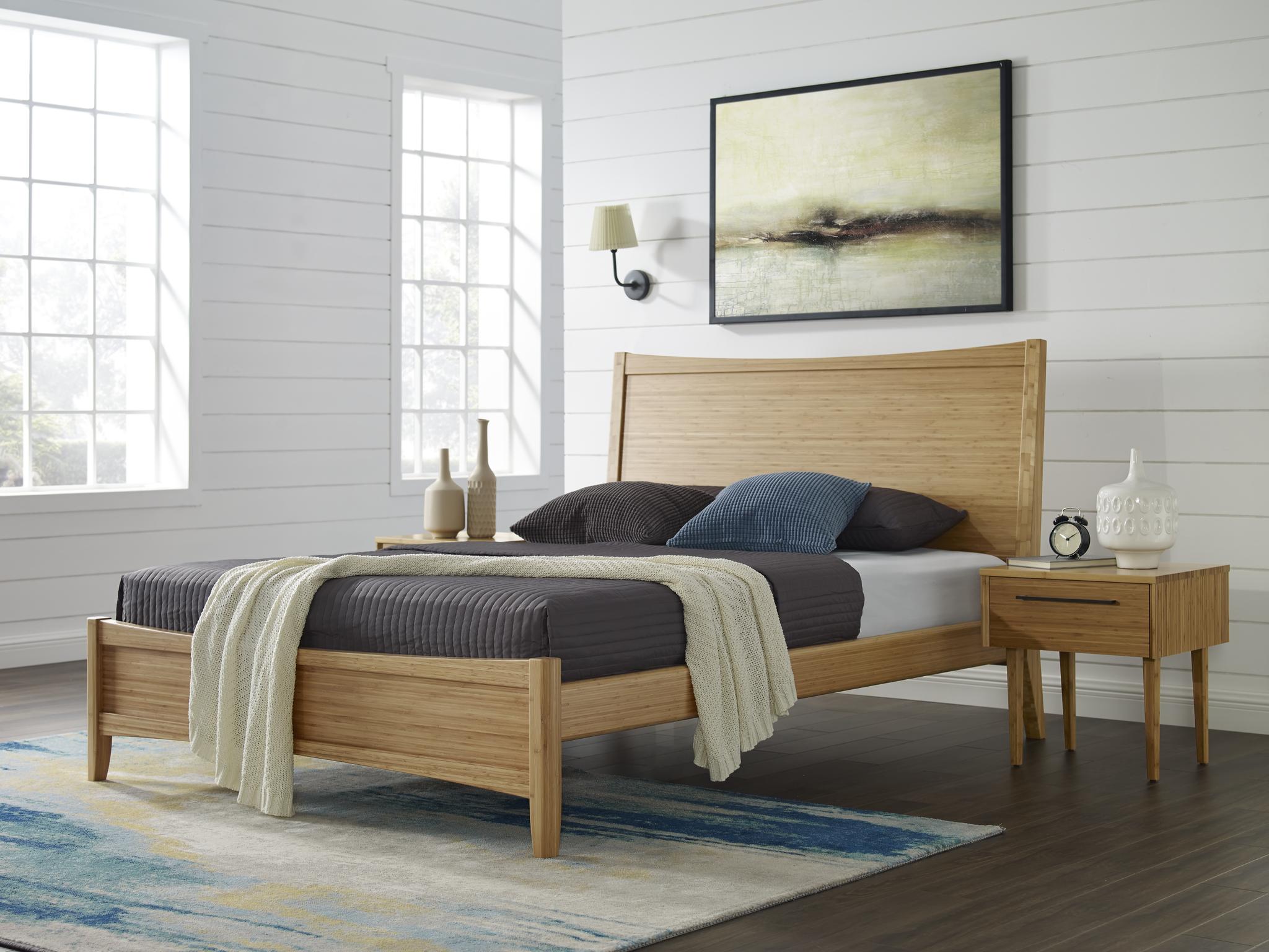 

    
Caramelized Bamboo Queen Platform Bed Modern Willow by Greenington
