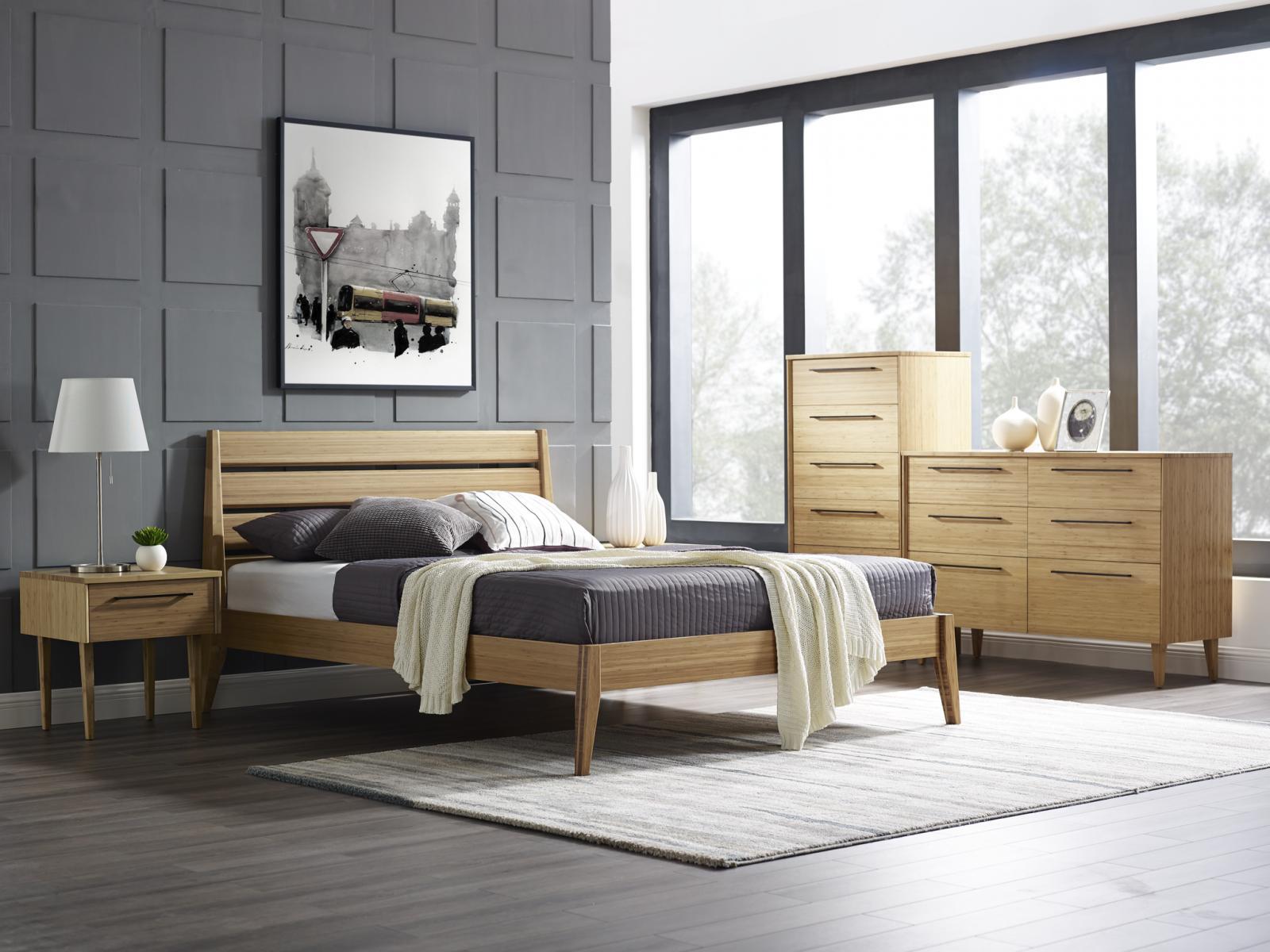 Modern Platform Bedroom Set Sienna G0090CA-Set-5 in Caramelized, Brown 