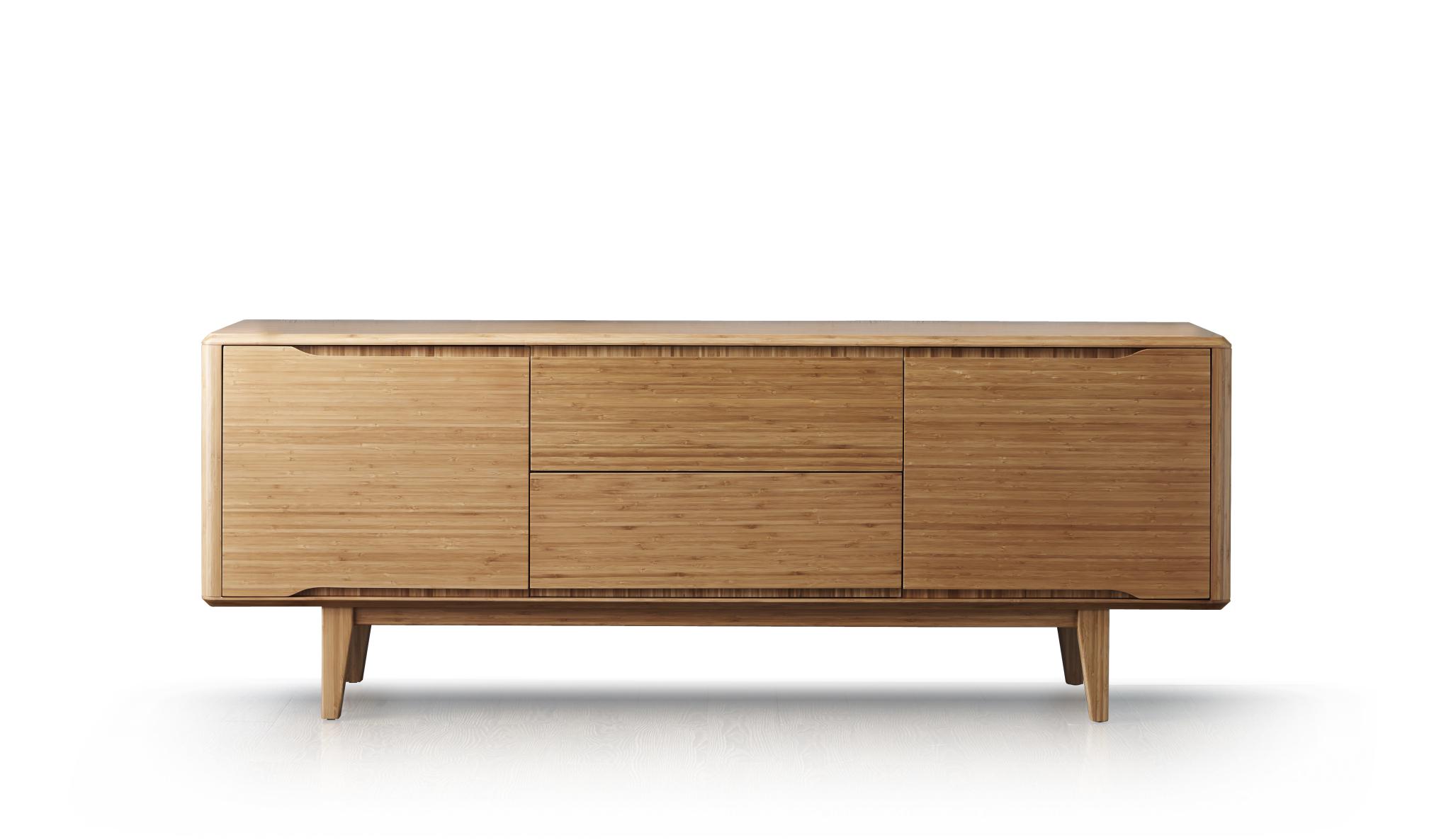 

    
Caramelized Bamboo Sideboard Media Cabinet Modern Currant by Greenington
