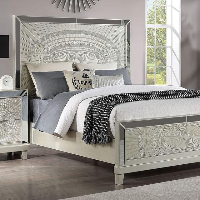 

    
Modern Champagne Solid Wood CAL Bed Furniture of America FOA7157 Valletta
