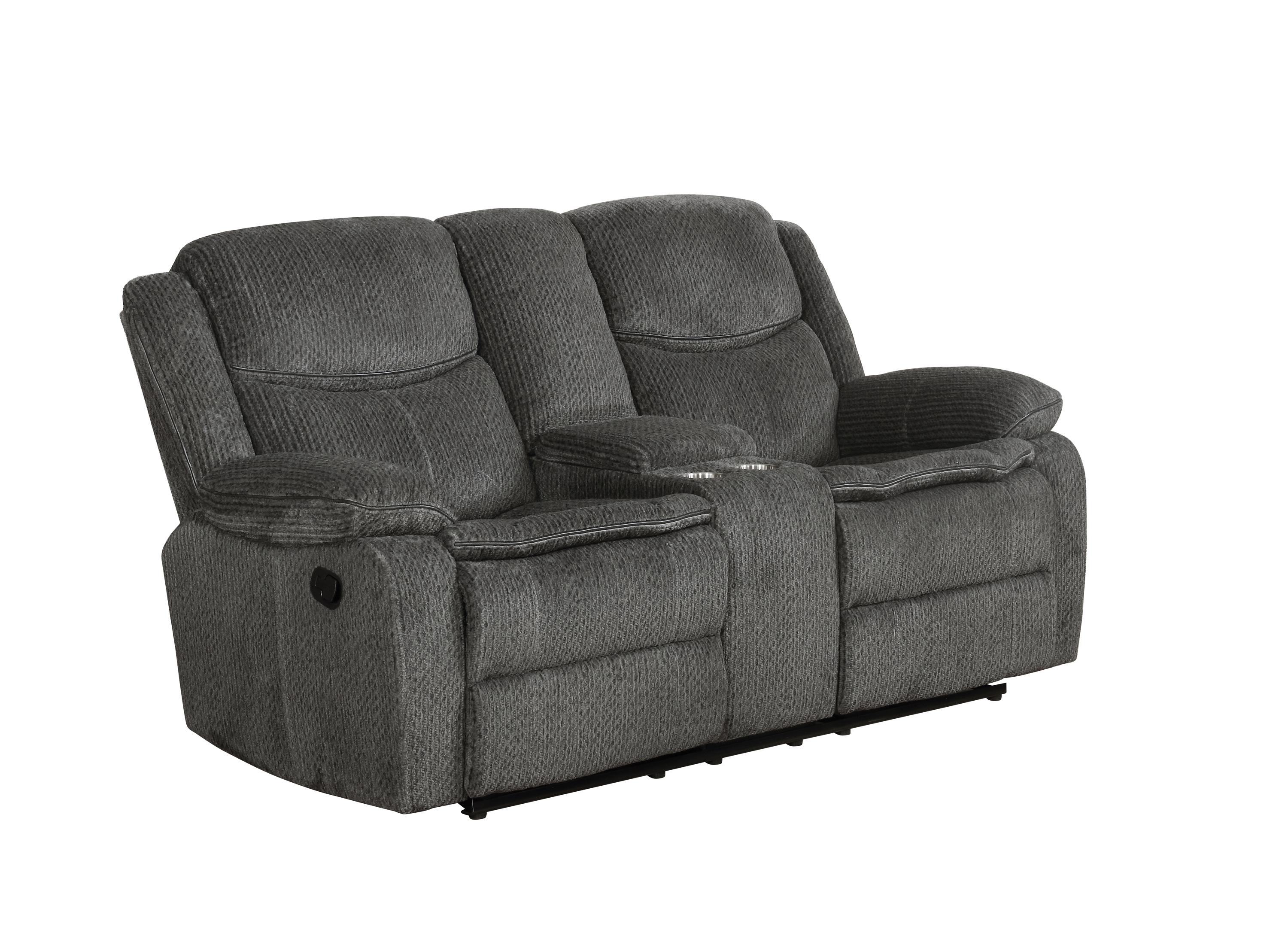 

                    
Buy Modern Charcoal Chenille Motion Sofa Set 2pcs Coaster 610254-S2 Jennings
