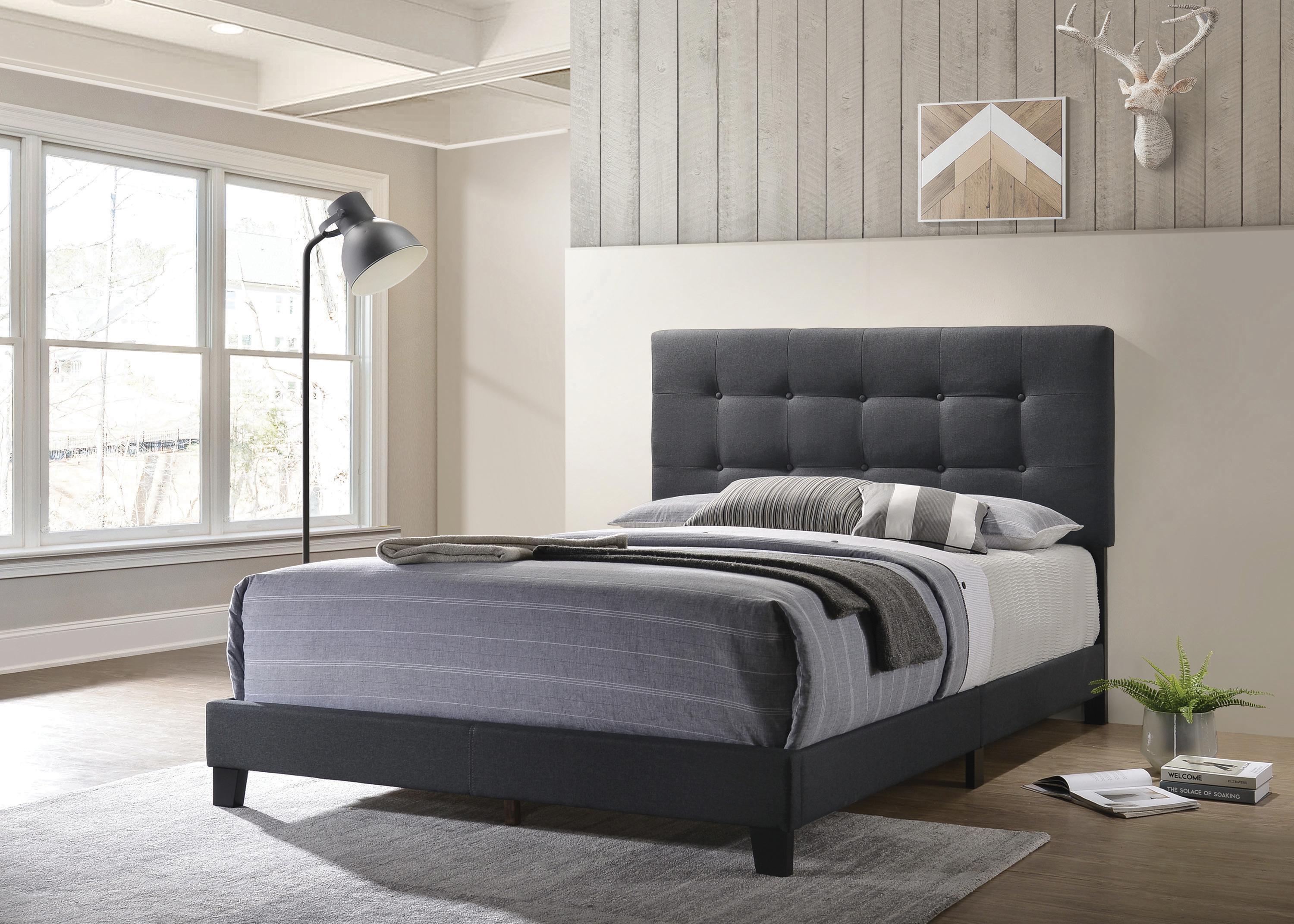 

                    
Coaster 305746F Mapes Bed Charcoal Fabric Purchase 
