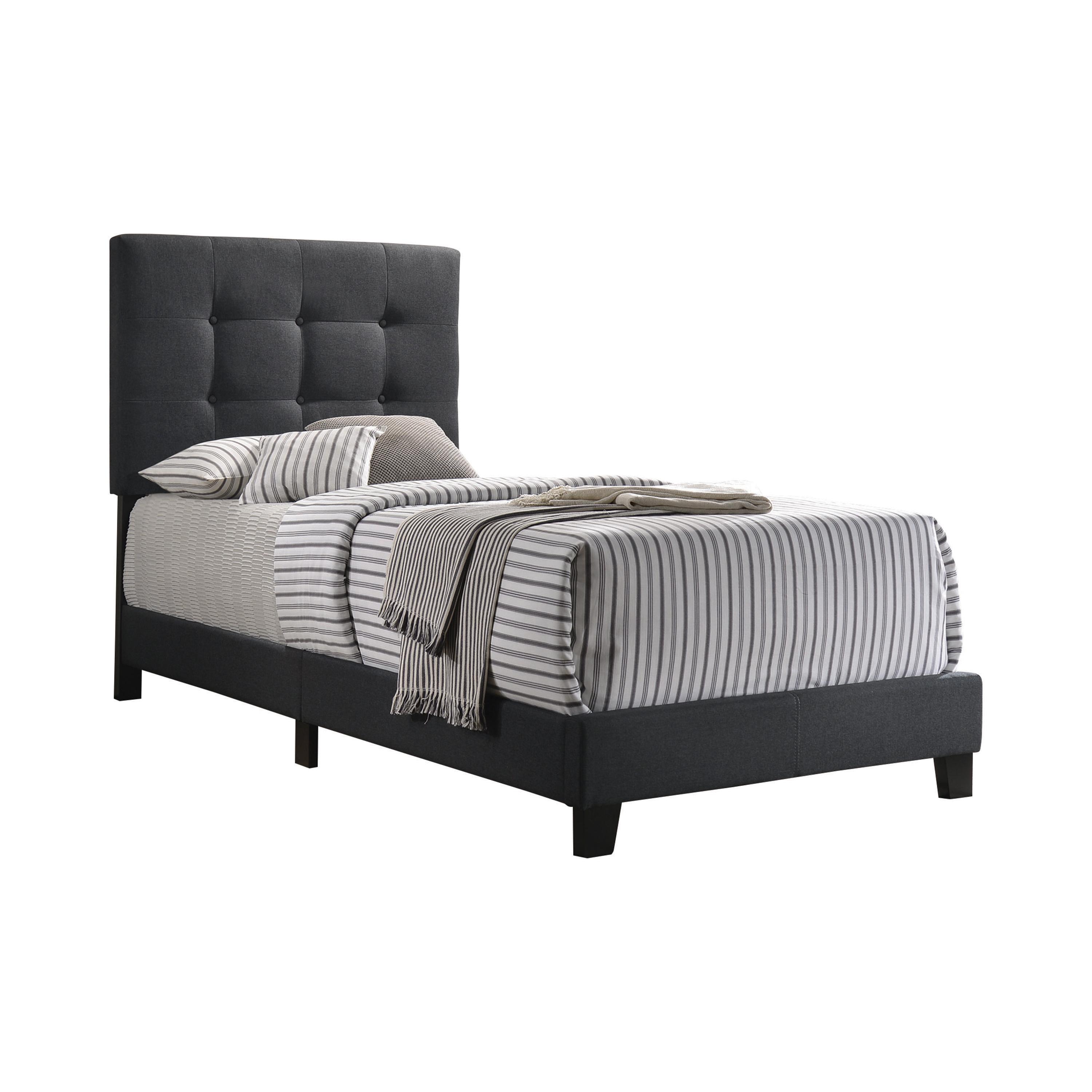 

    
Modern Charcoal Fabric Upholstery Twin Bed Coaster 305746T Mapes
