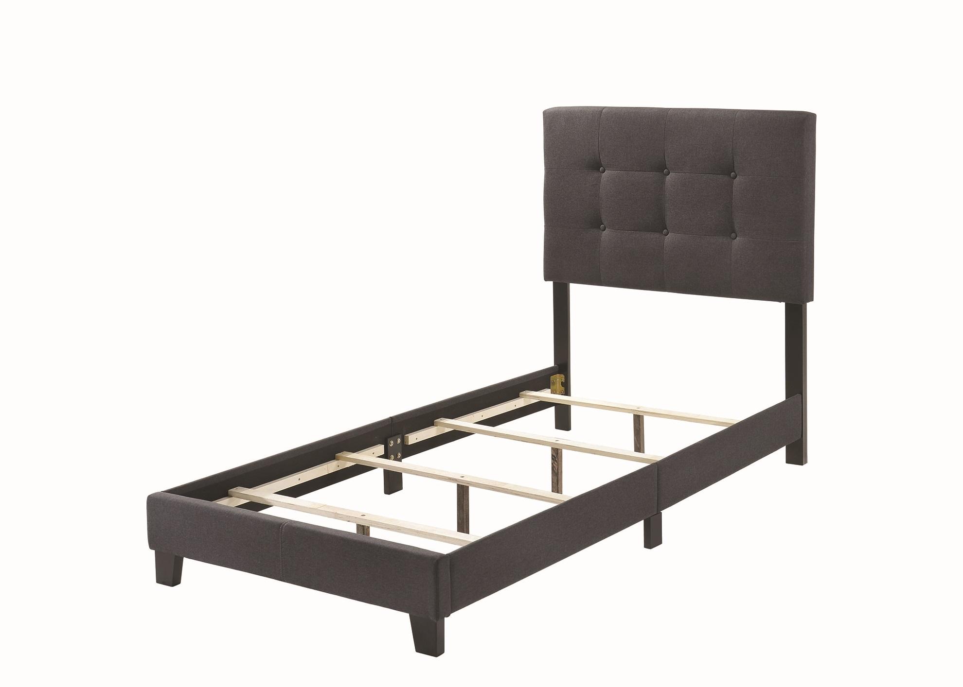 

    
Modern Charcoal Fabric Upholstery Twin Bed Coaster 305746T Mapes
