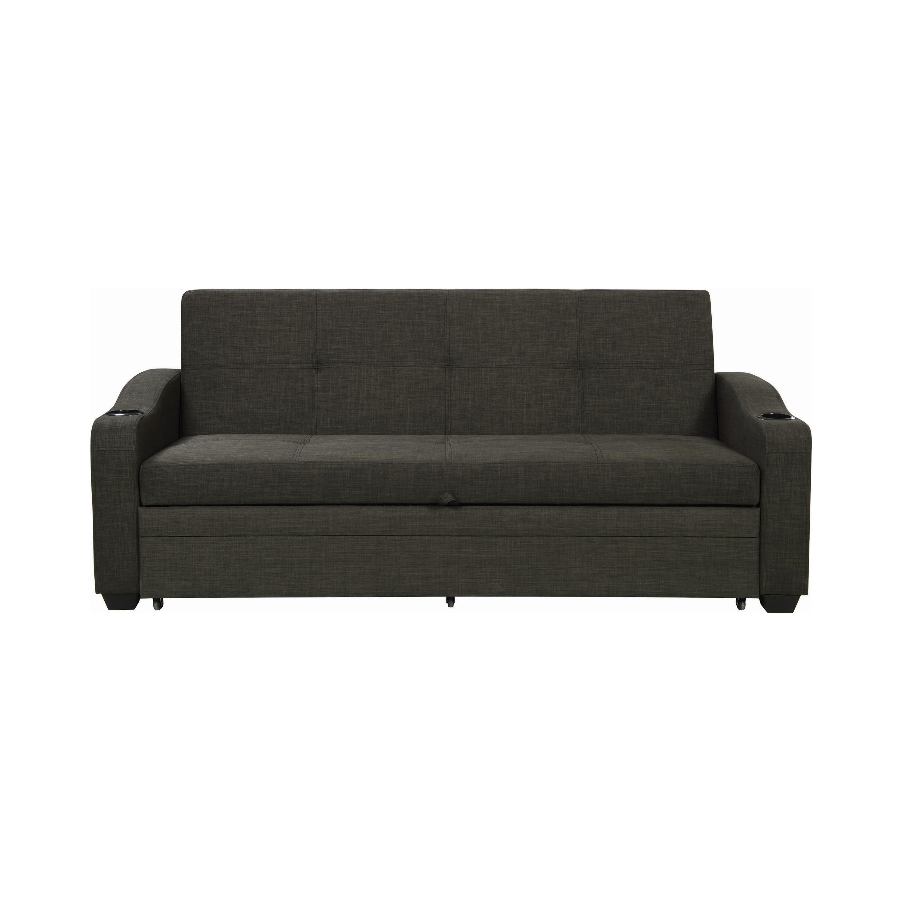 

    
Modern Charcoal Gray Textured Fabric Sofa Bed Coaster 360063 Miller
