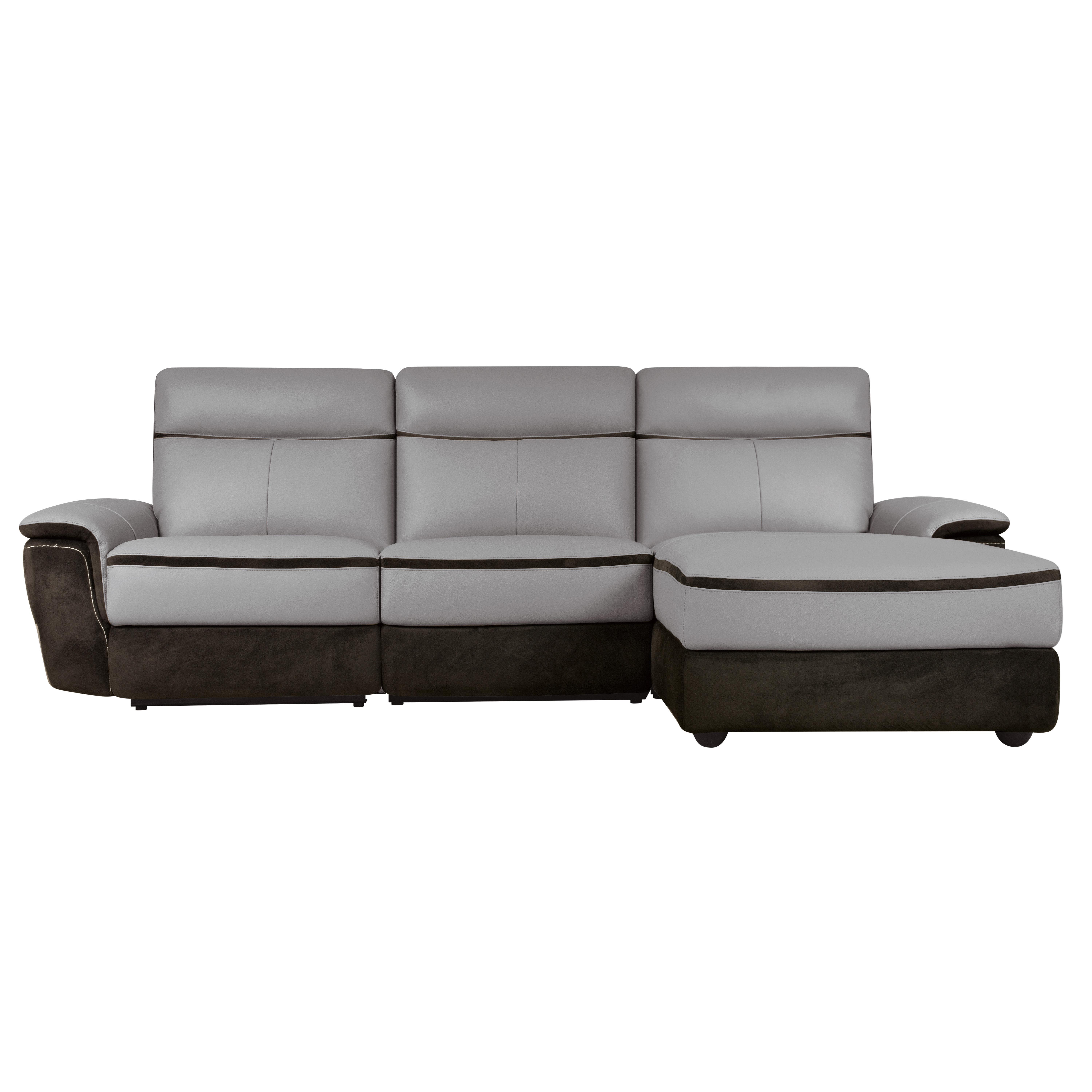 

    
Modern Charcoal Leather 3-Piece RSF Power Reclining Sectional Homelegance 8318*3LR5R Laertes
