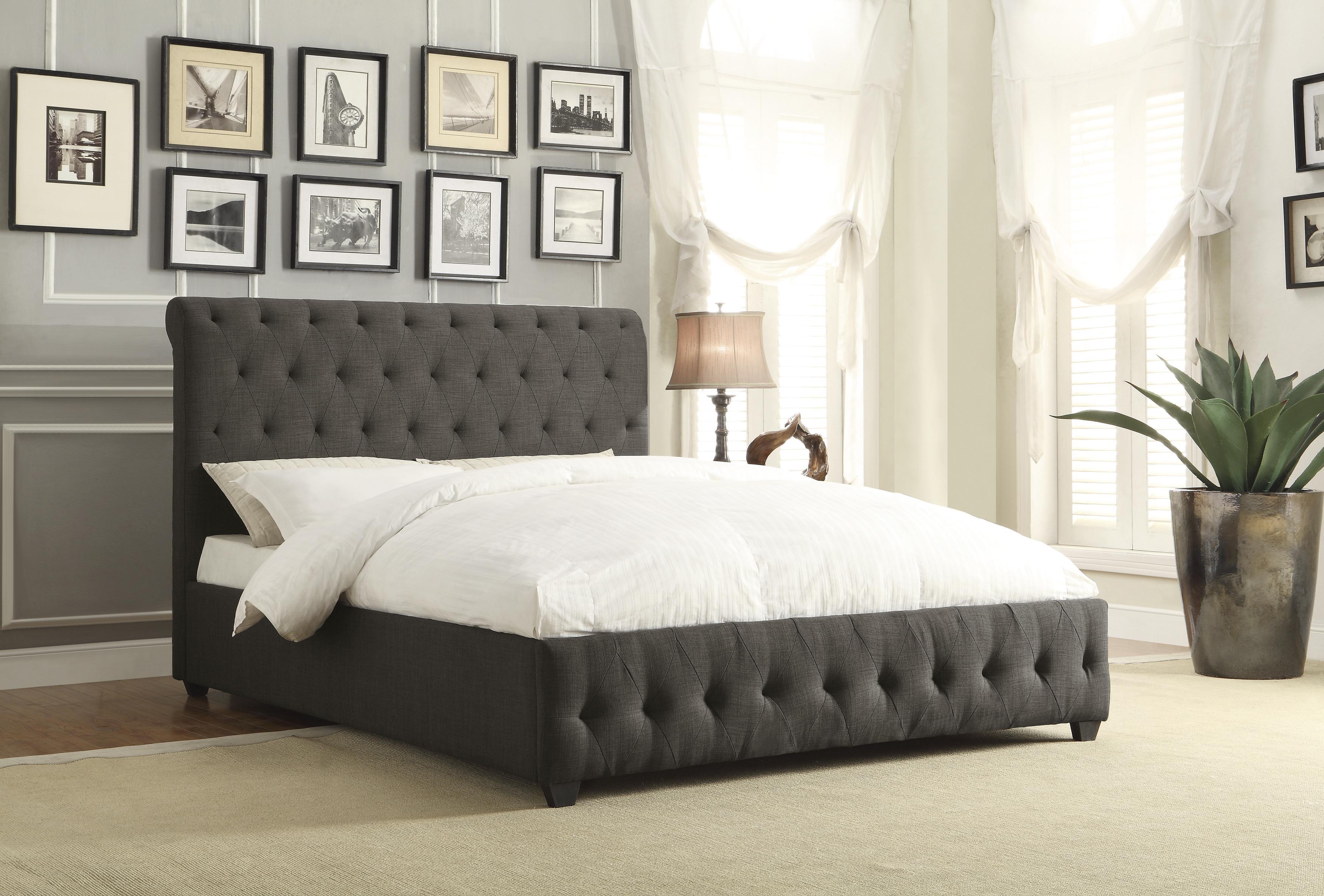 

                    
Homelegance 5789KN-1CK* Baldwyn Bed Charcoal Polyester Purchase 
