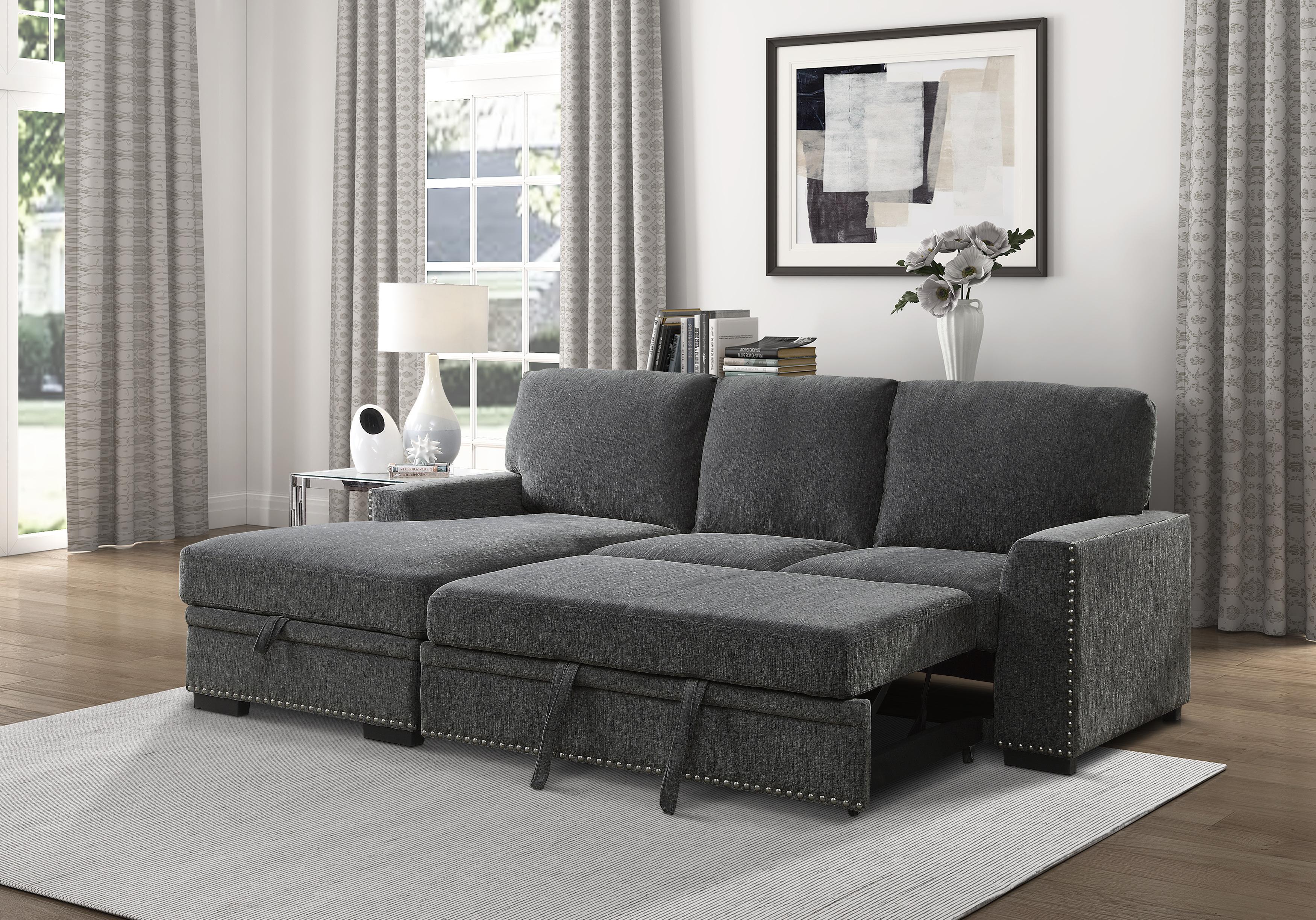

    
 Order  Modern Charcoal Solid Wood LHC 2-Piece Sectional Homelegance 9468CC*2LC2R Morelia
