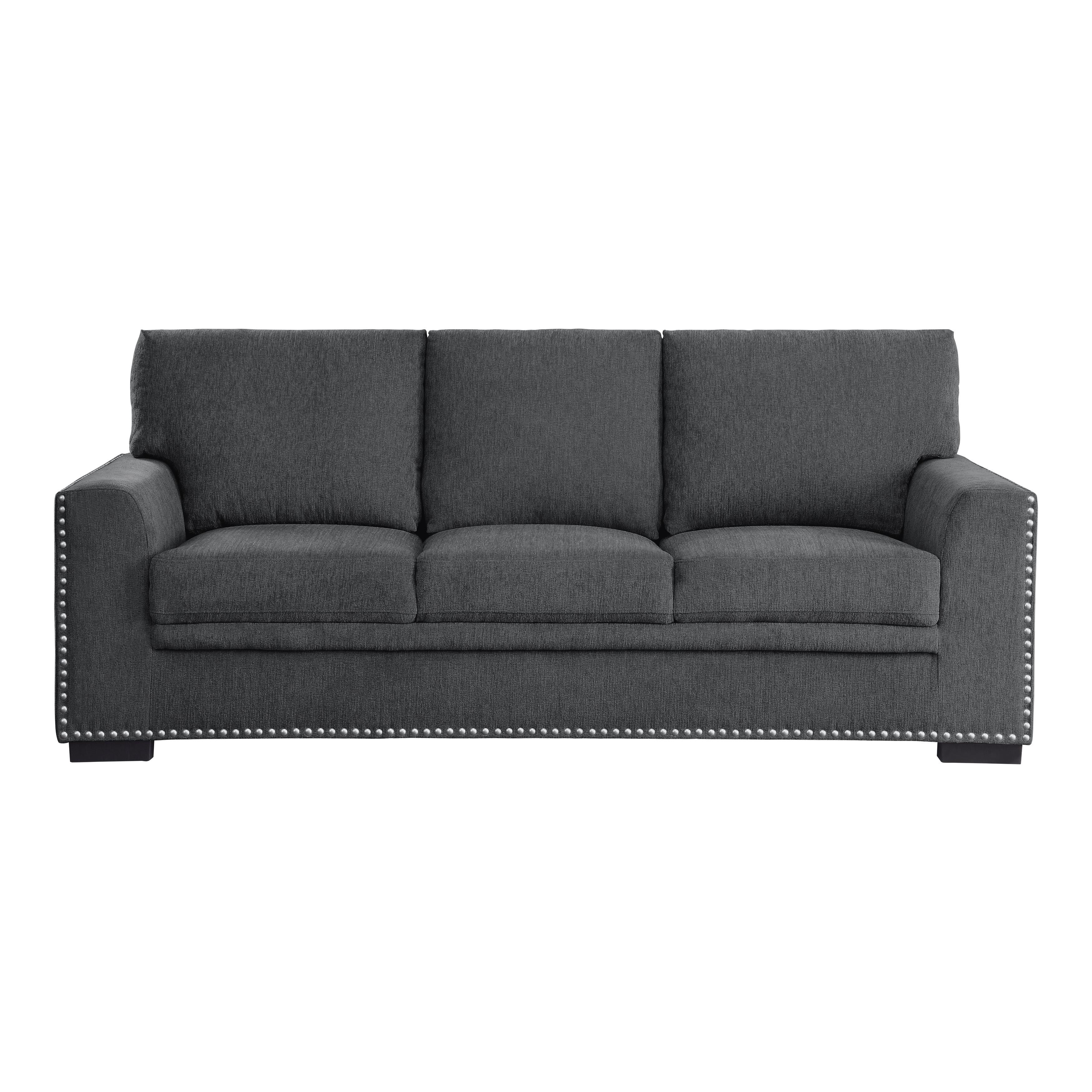 Modern Sofa 9468CC-3 Morelia 9468CC-3 in Charcoal Chenille
