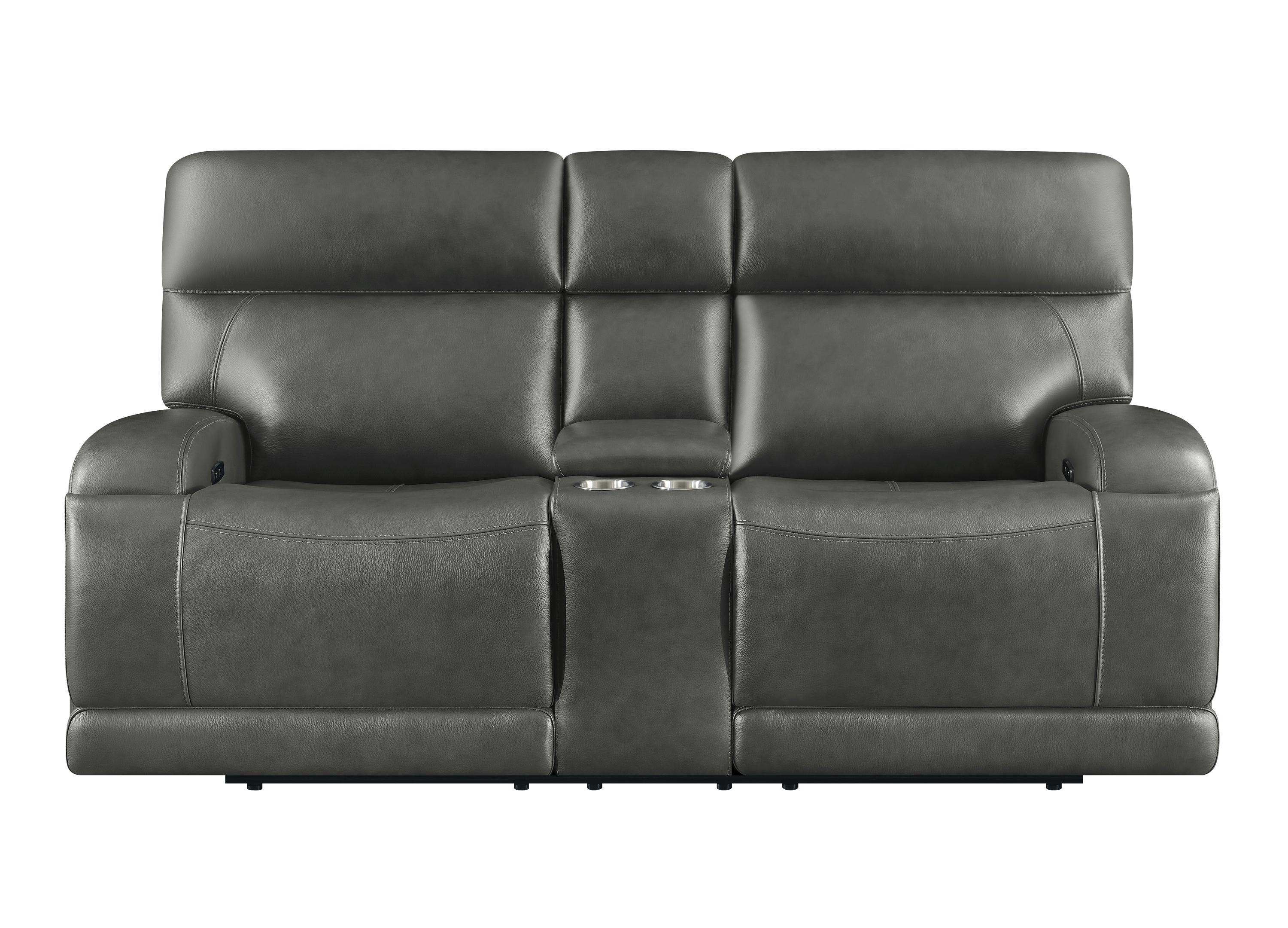 

                    
Buy Modern Charcoal Top Grain Leather Power Living Room Set 2pcs Coaster 610484P-S2 Longport
