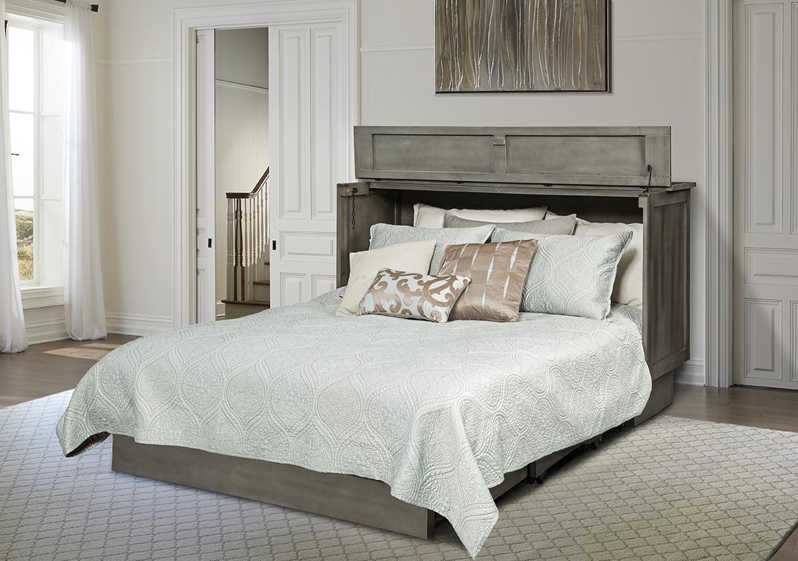   Creden-ZzZ Brussels Charcoal Queen Cabinet Bed 543-20-CB  