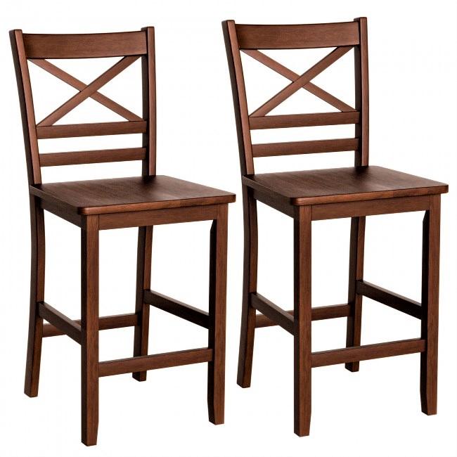 

    
Modern Cherry 2pcs Counter Height Chairs by Acme Tartys 72537
