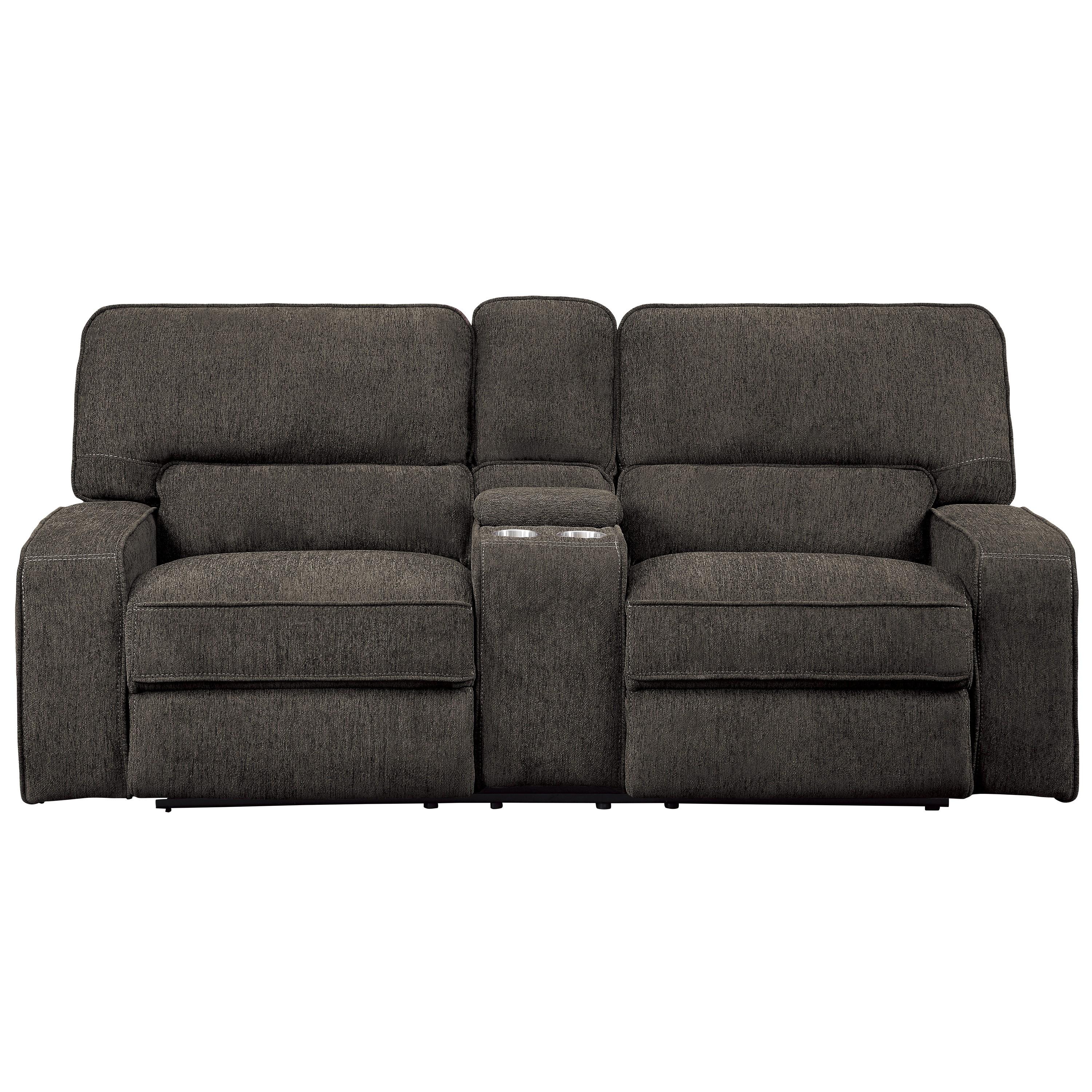 Modern Power Reclining Loveseat 9849CH-2PWH Borneo 9849CH-2PWH in Chocolate Chenille