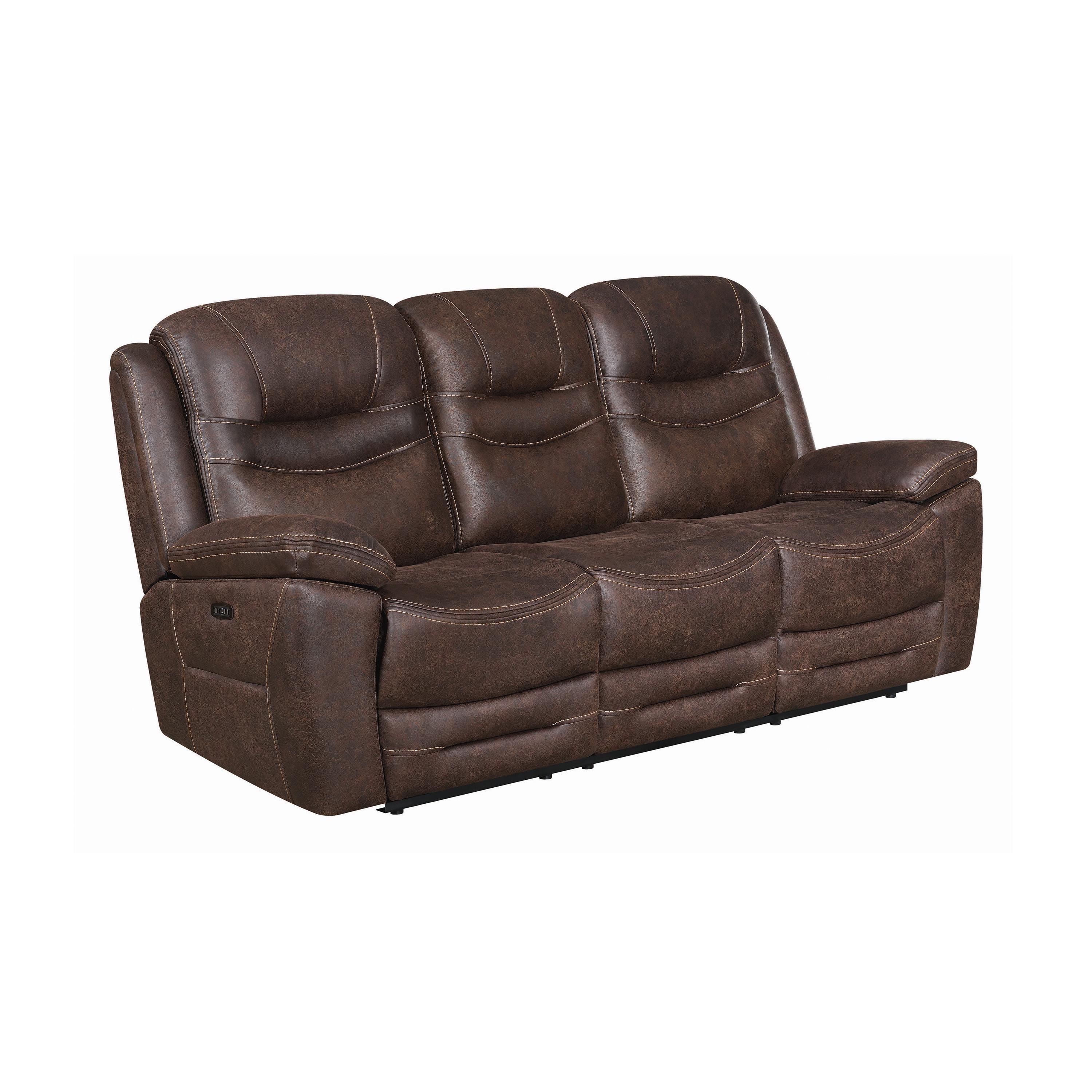 

                    
Coaster 603331PP-S2 Hemer Power Living Room Set Chocolate Faux Suede Purchase 
