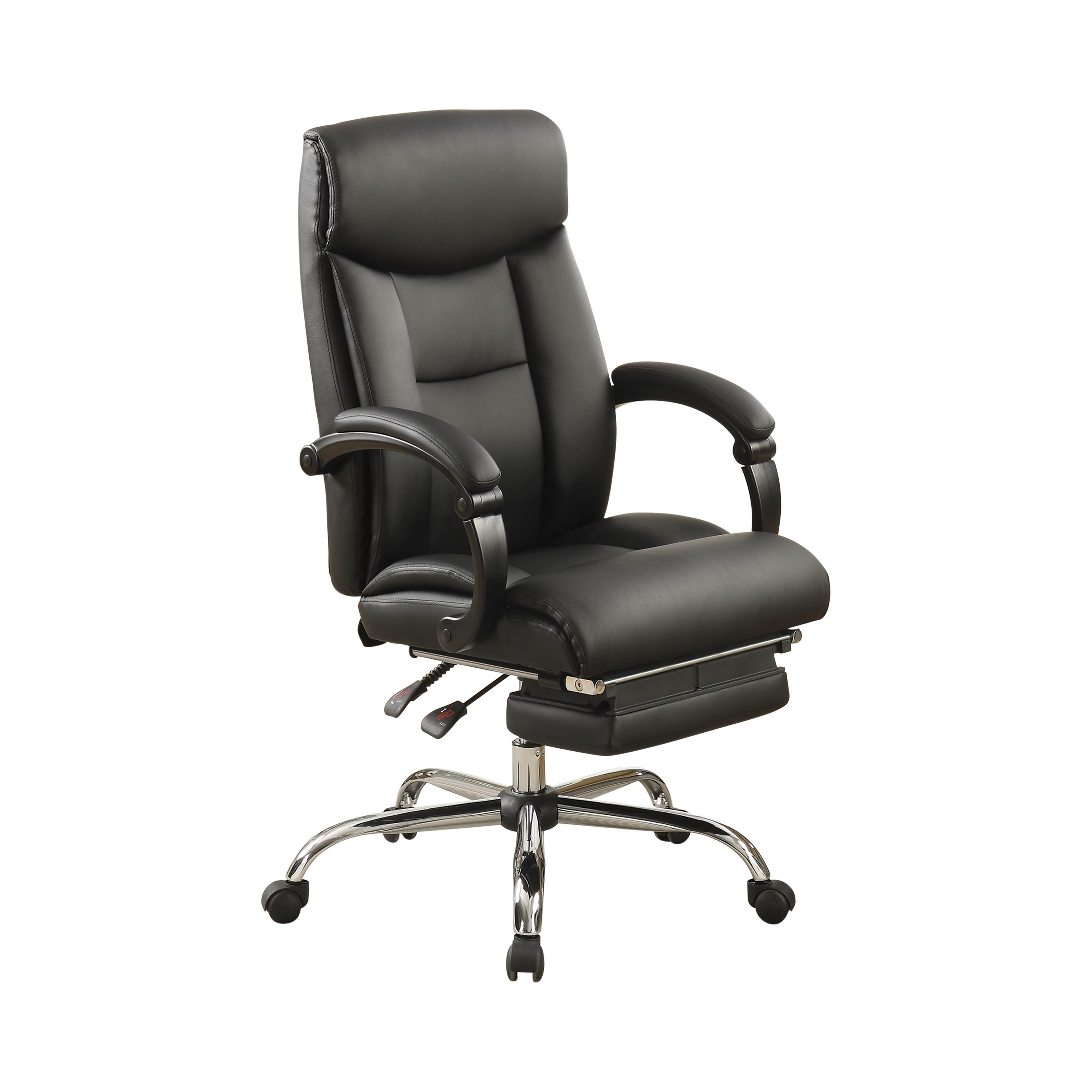 

    
Modern Chrome & Black Leatherette Office Chair Coaster 801318
