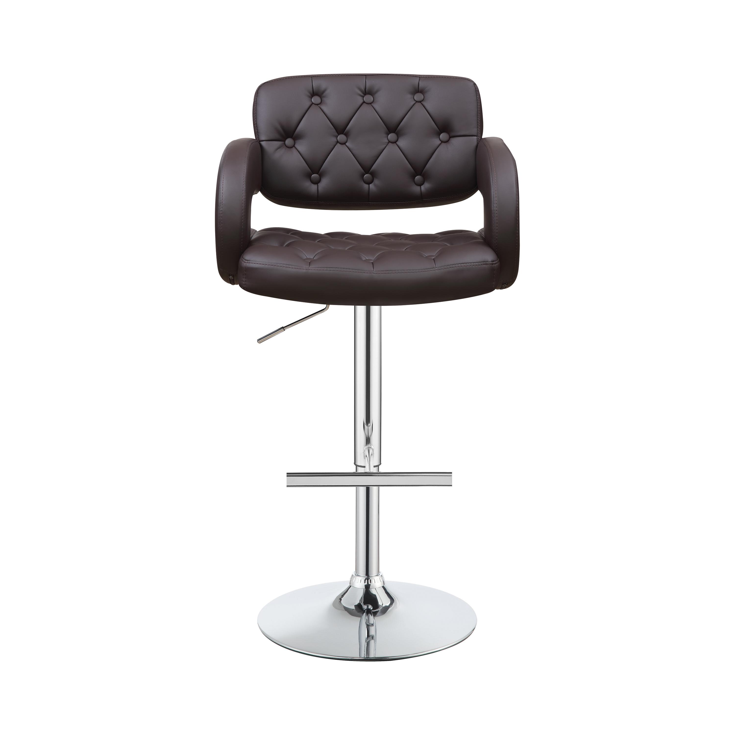 Modern Bar Stool 102556 102556 in Brown Leatherette