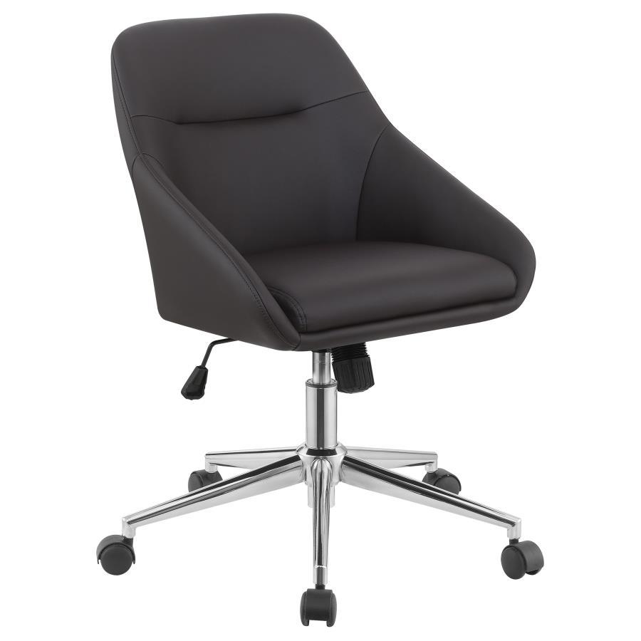 

    
Modern Chrome & Brown Leatherette Office Chair Coaster 801426

