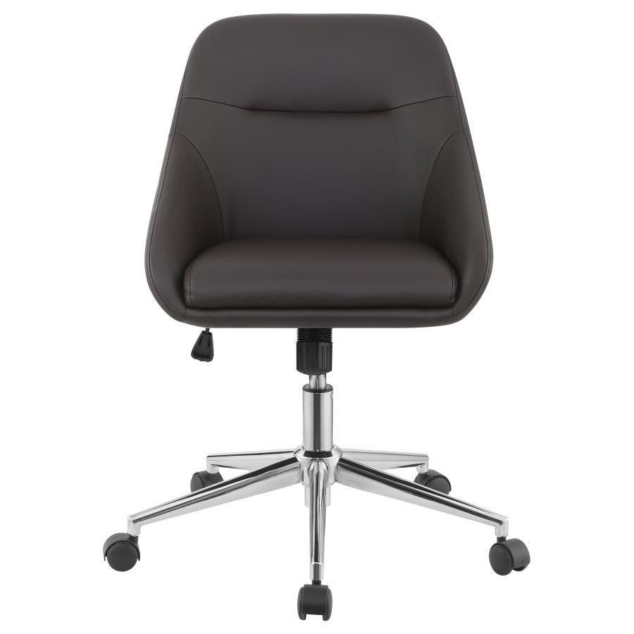 Modern Office Chair 801426 801426 in Brown Leatherette