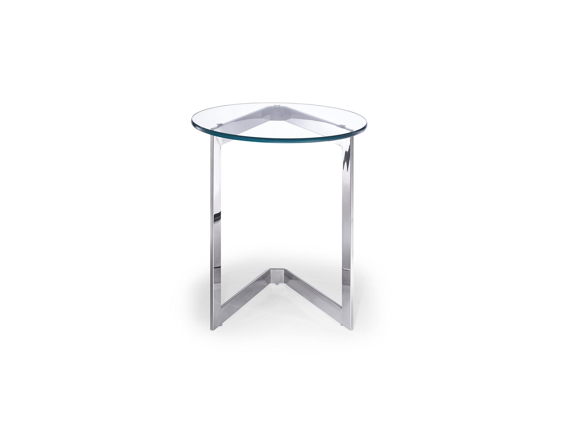 

    
Modern Chrome Stainless Steel & Clear Glass Side Table WhiteLine ST1382 Jasmine
