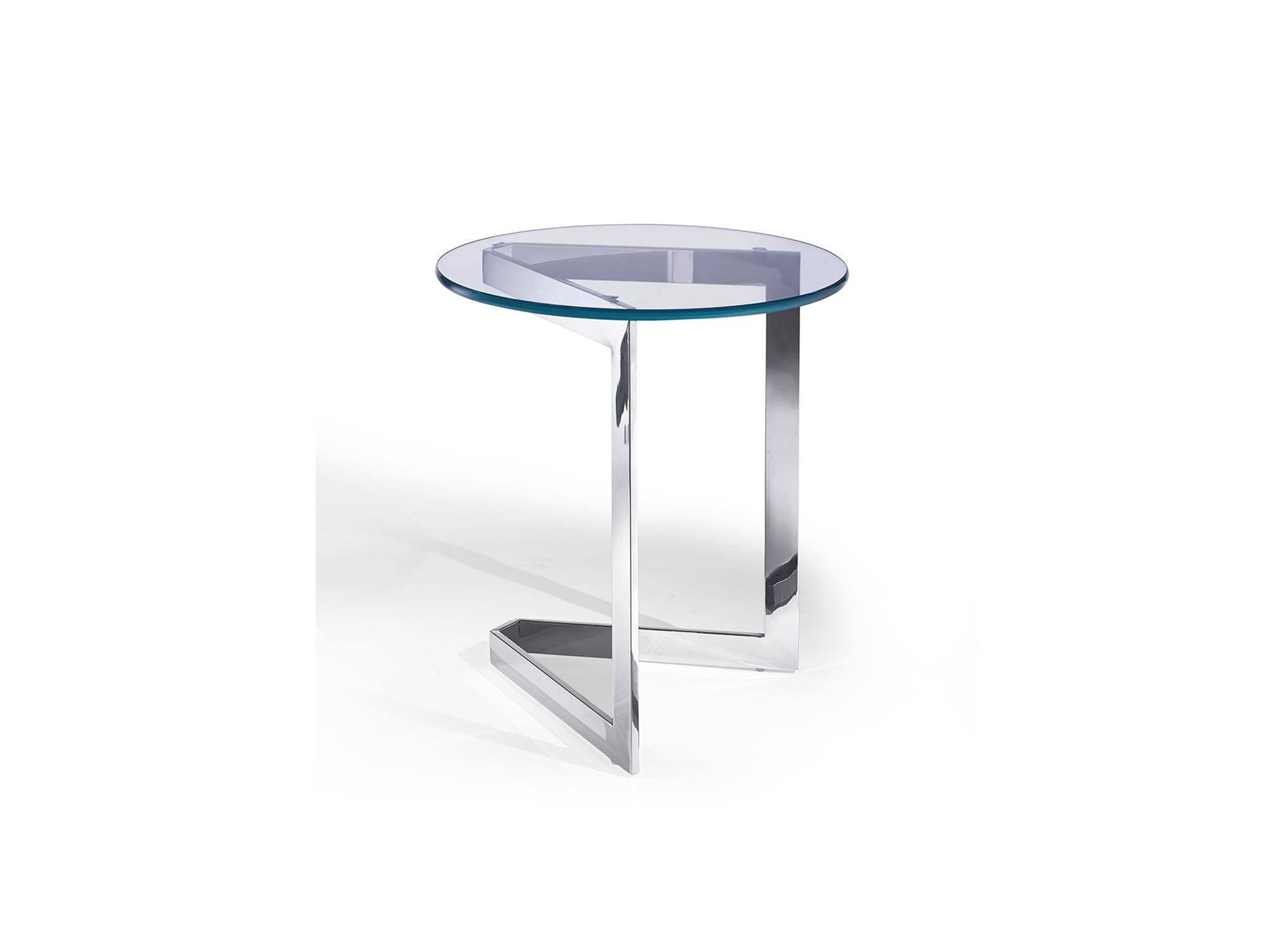 

    
Modern Chrome Stainless Steel & Clear Glass Side Table WhiteLine ST1382 Jasmine
