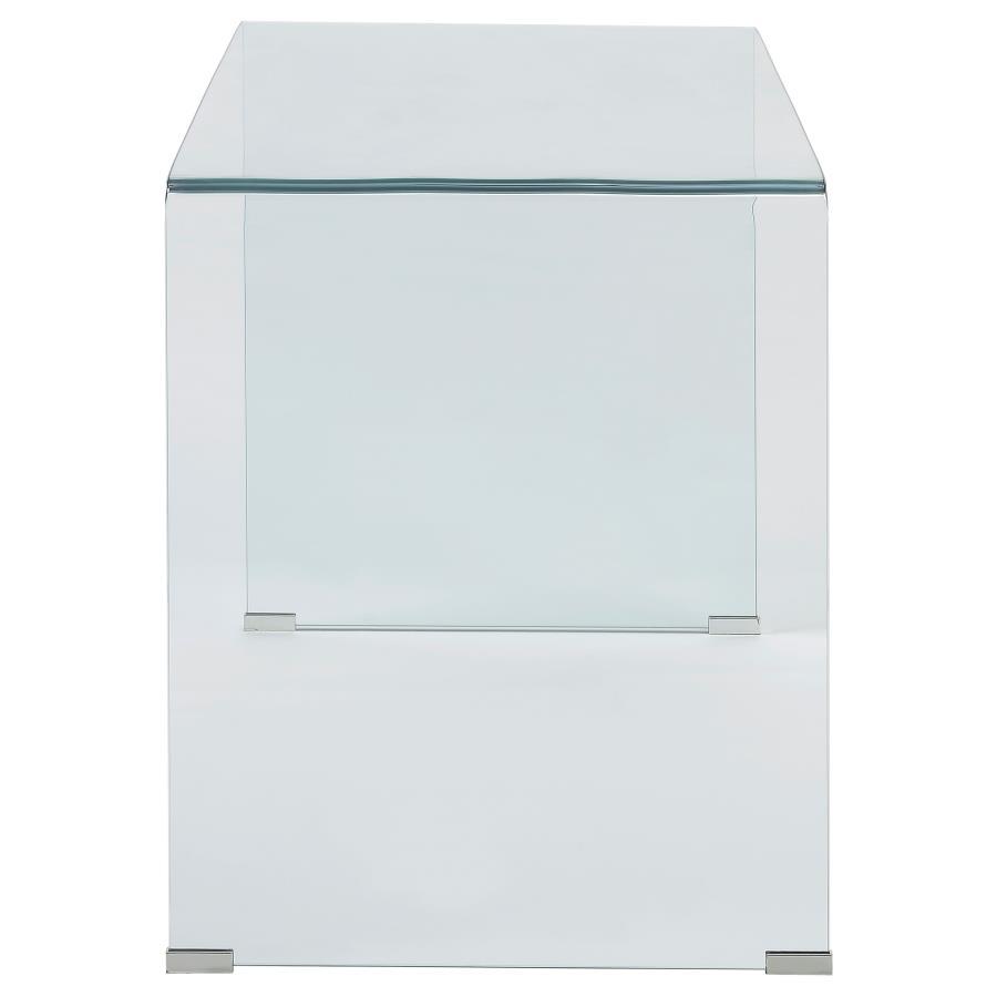 

    
Modern Chrome Tempered Glass Writing Desk Coaster 801581 Highsmith
