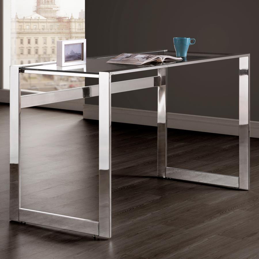 

    
800746-S2 Modern Chrome Tempered Glass Writing Desk Set 2pcs Coaster 800746-S2 Hartford
