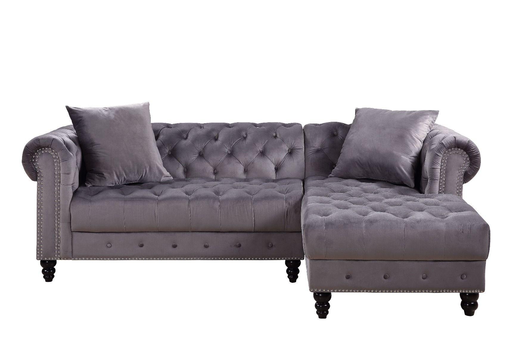 

    
Acme Furniture Adnelis Sectional Sofa Gray 57325-2pcs
