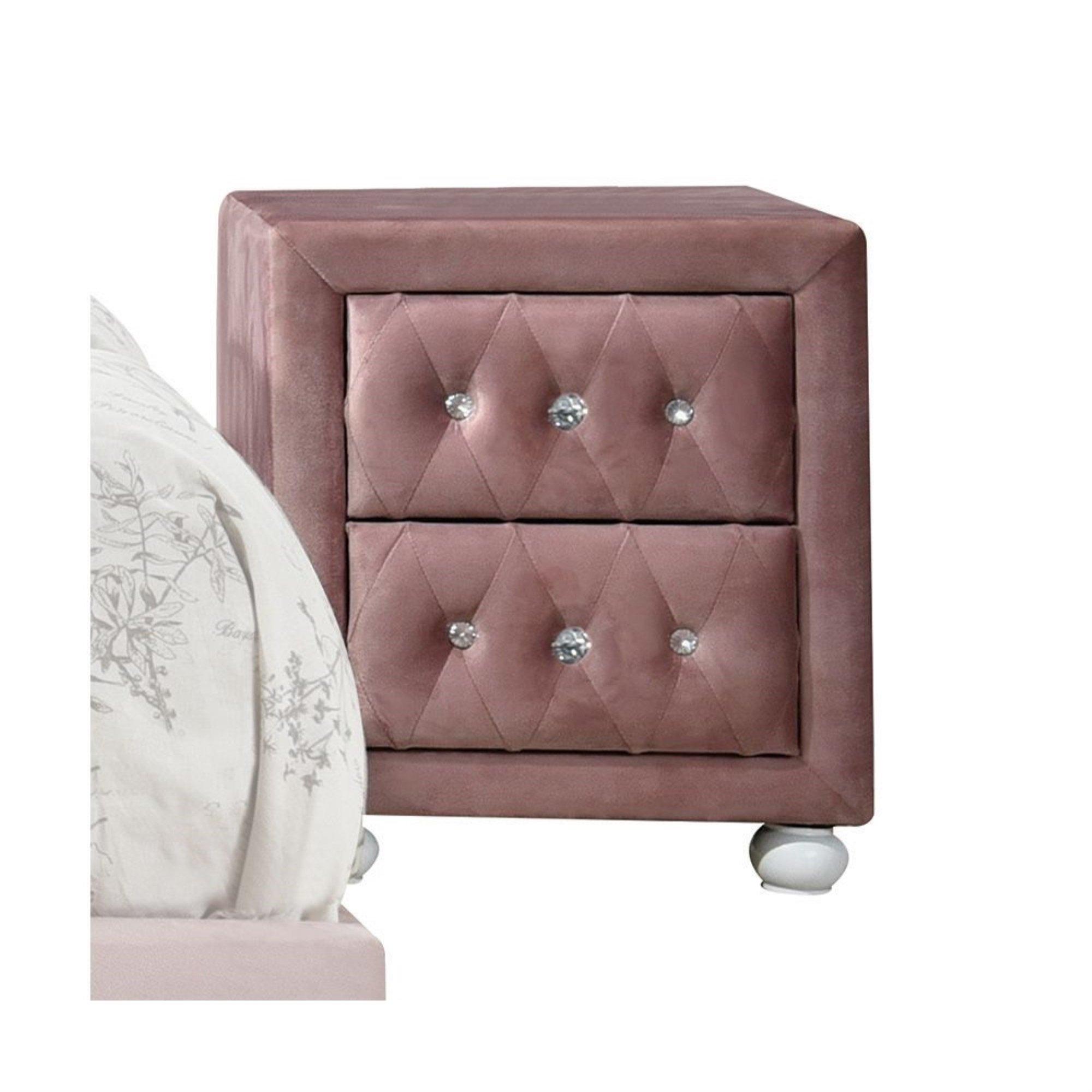

    
Acme Furniture Reggie Bedroom Set Pink 30875F-3pcs
