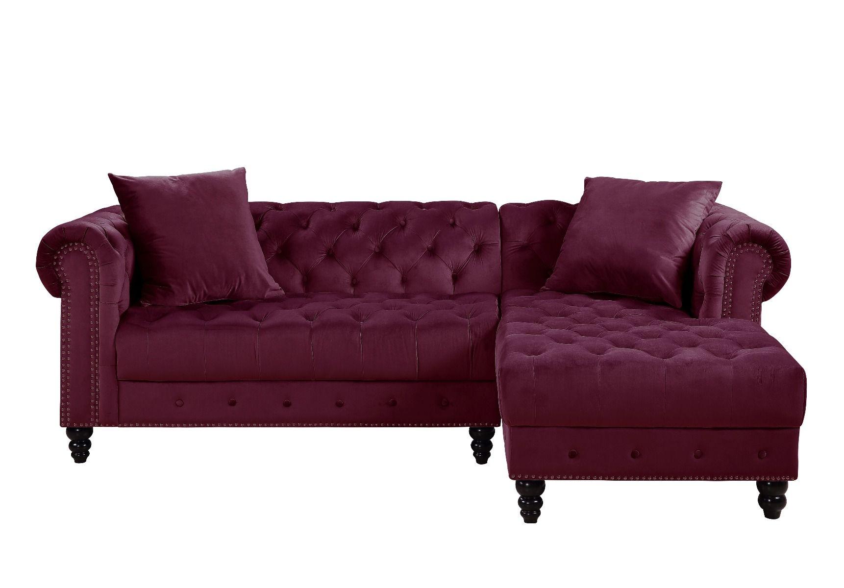 

    
Acme Furniture Adnelis Sectional Sofa Red 57315-2pcs
