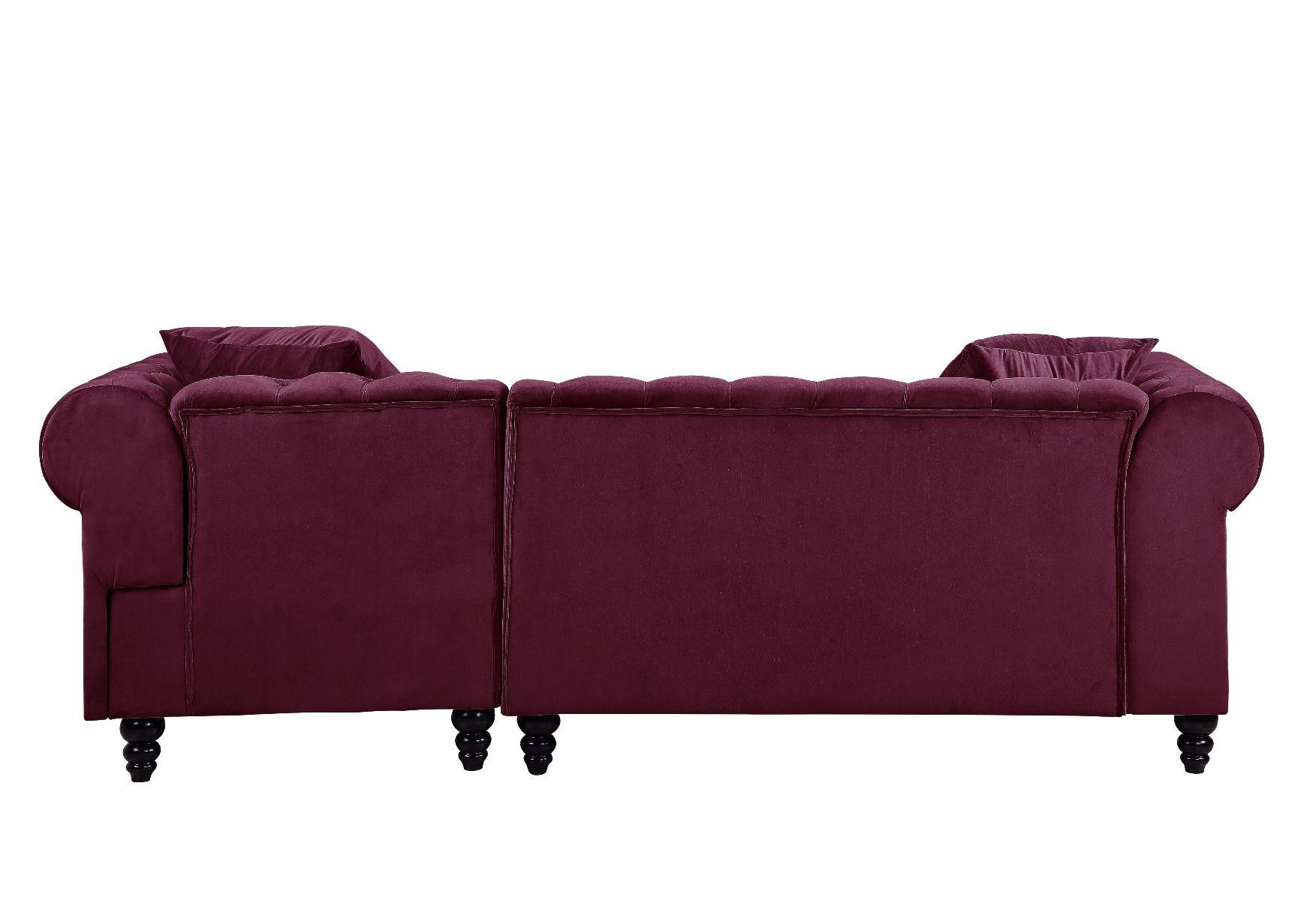 

                    
Acme Furniture Adnelis Sectional Sofa Red Velvet Purchase 
