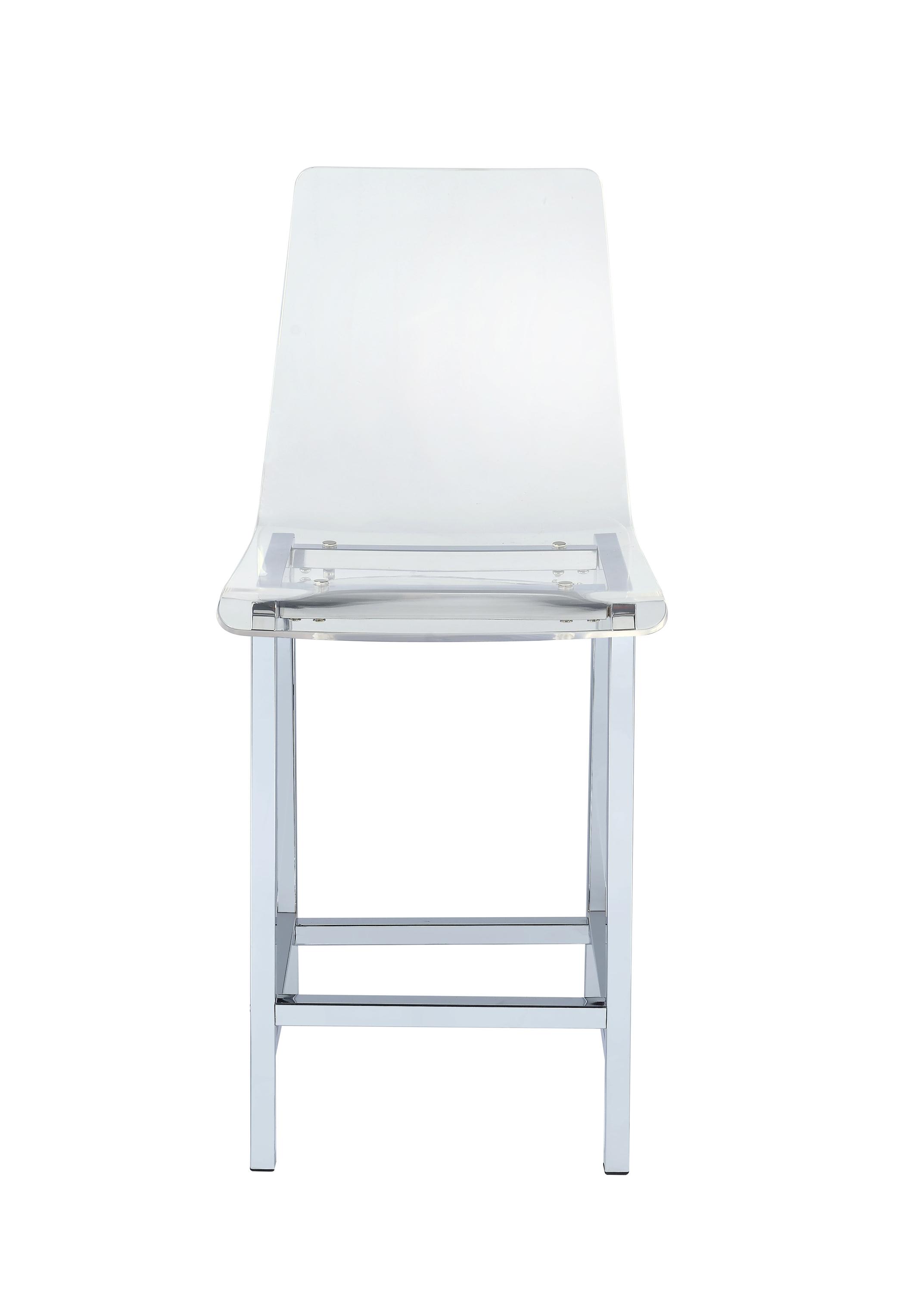 

    
Modern Clear Acrylic Counter Height Stool Set 2pcs Coaster 100265
