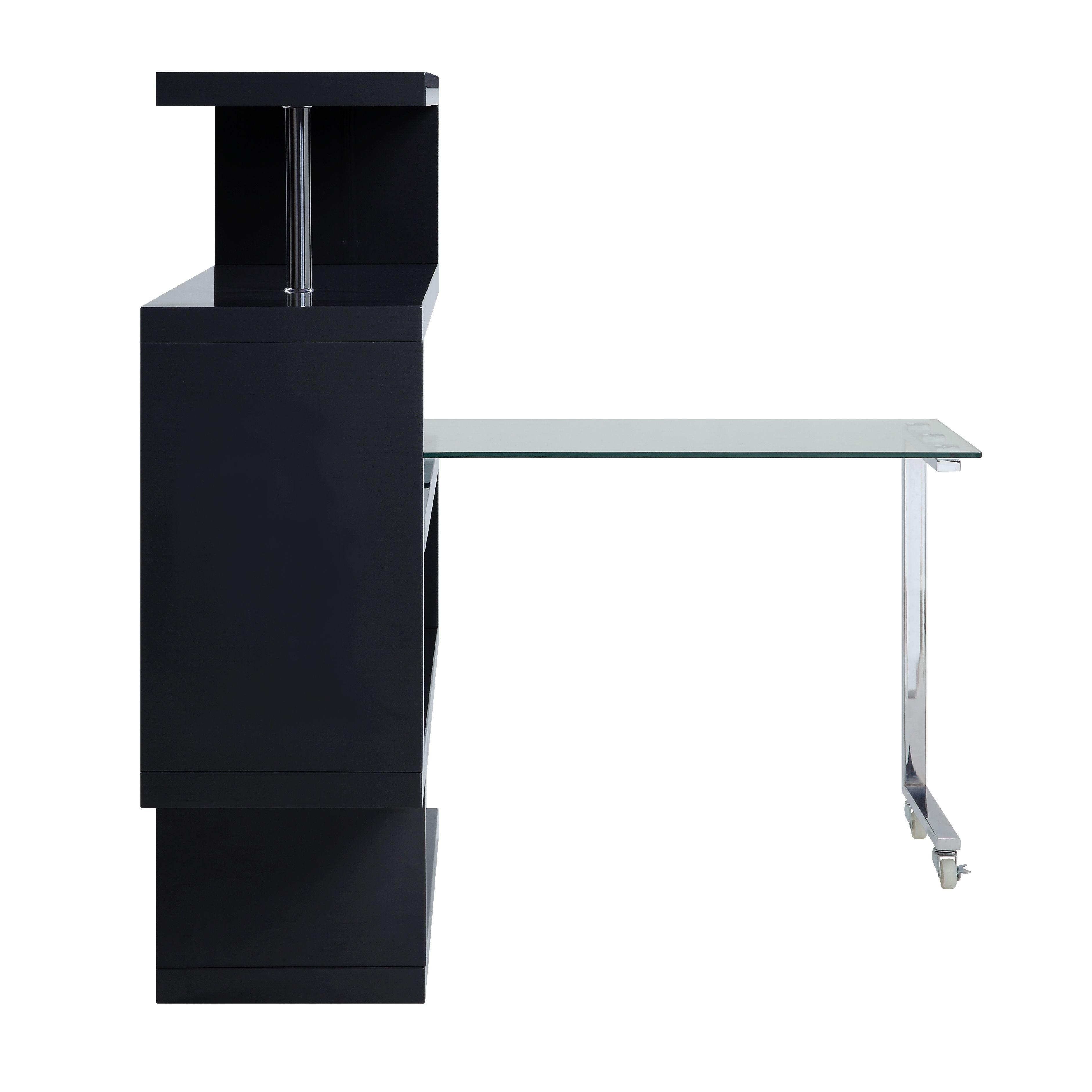 

                    
Buy Modern Clear Glass, Black & Chrome Writing Desk by Acme 93177 Raceloma
