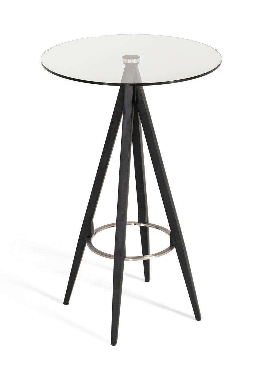 

    
Modern Clear Glass & Brushed Black Dining Bar Table by VIG Modrest Dallas
