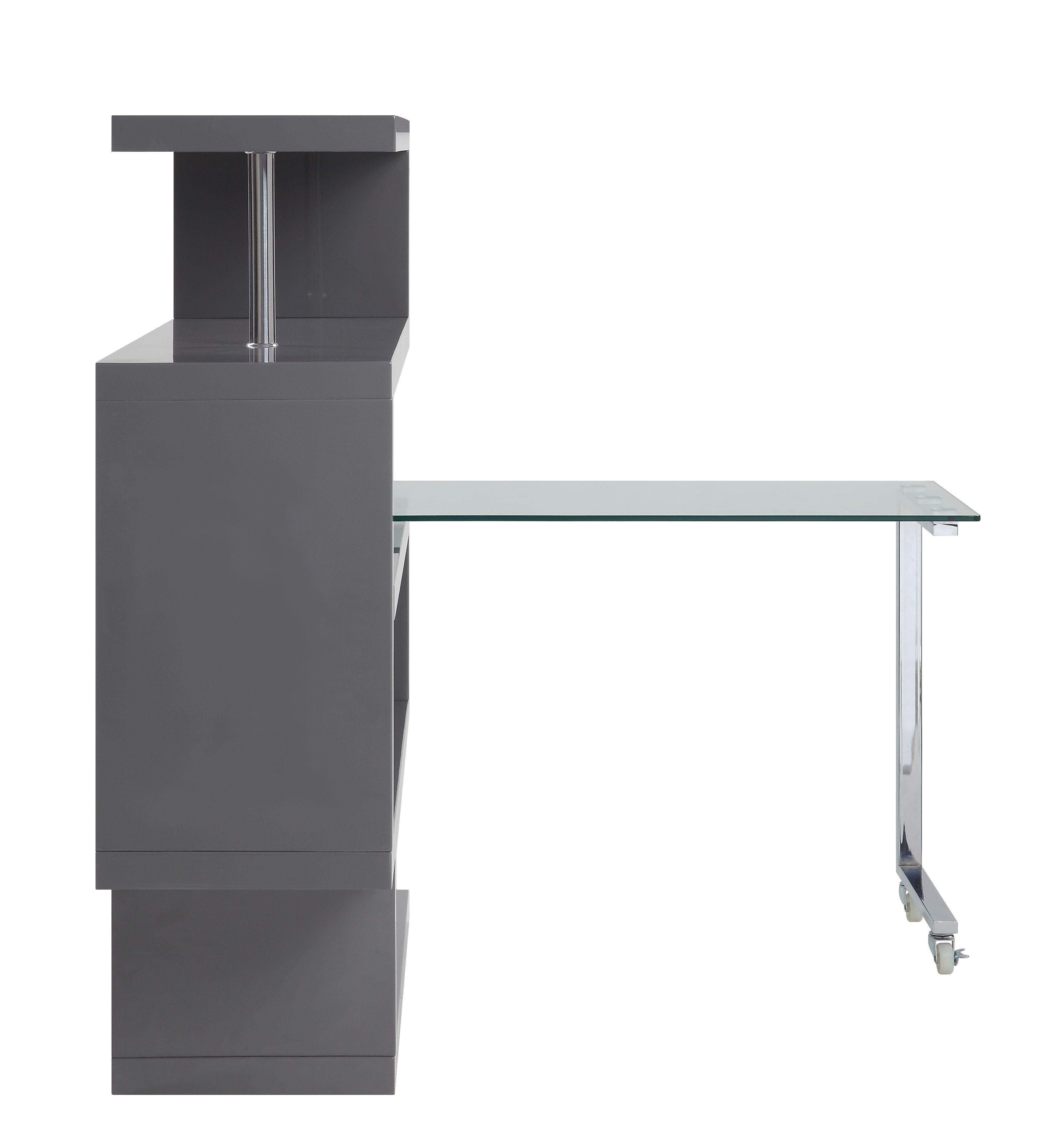 

                    
Buy Modern Clear Glass, Gray & Chrome Writing Desk by Acme 93181 Raceloma
