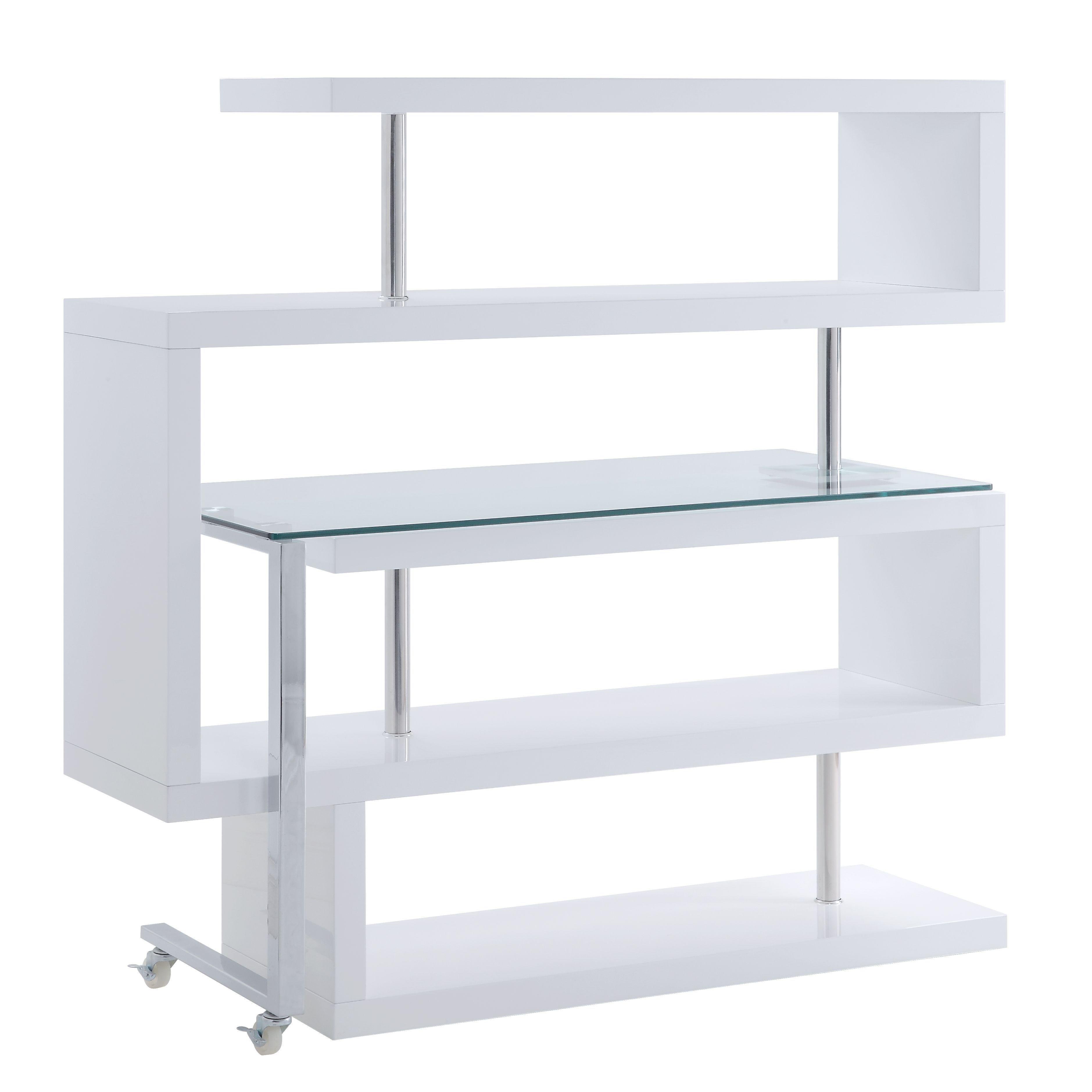 

    
93179 Modern Clear Glass, White & Chrome Writing Desk by Acme 93179 Raceloma

