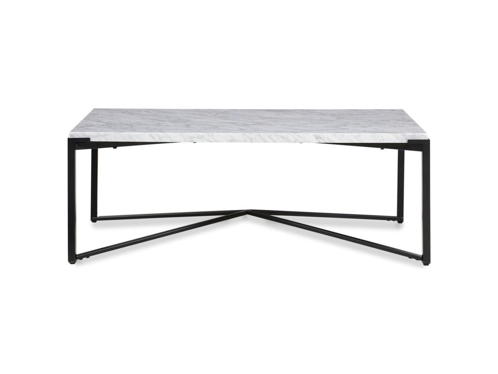 

    
Modern Coffee Table w/ Marble Top in Matte Black SAXON by Modus Furniture
